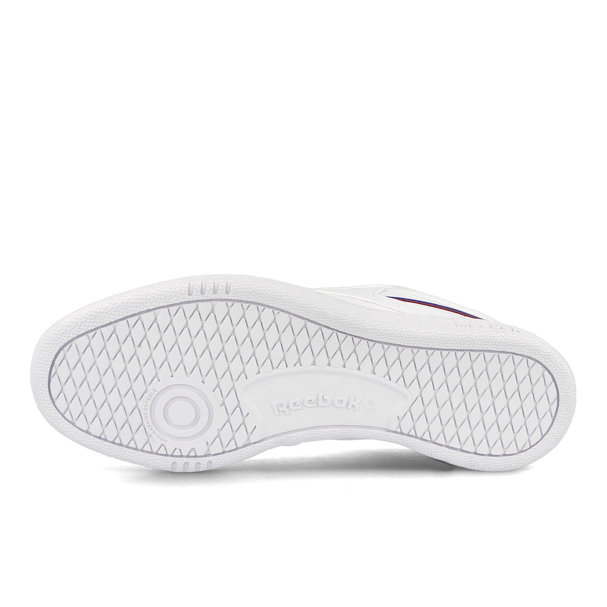 Reebok club c 85 vegan Footwear White / Classic Cobalt / Classic Burgundy Low Top Sneakers Detail View 1 | Overkill