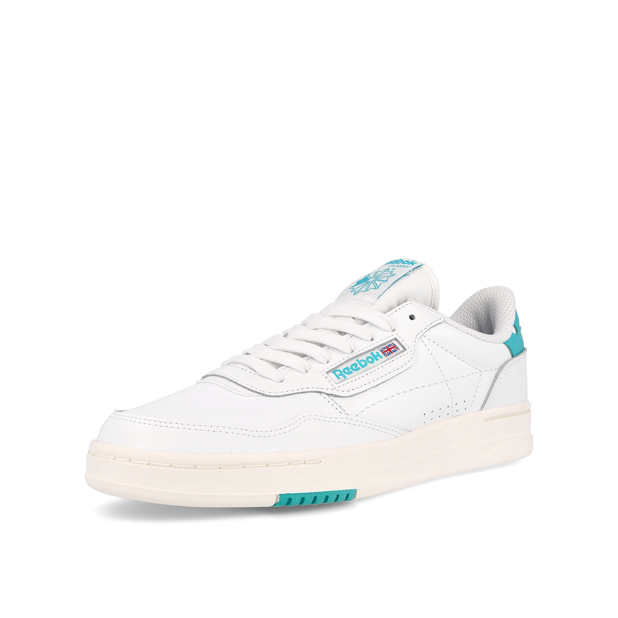 Reebok court peak Footwear White / Chalk / Classic Teal Low Top Sneakers Close Up | Overkill