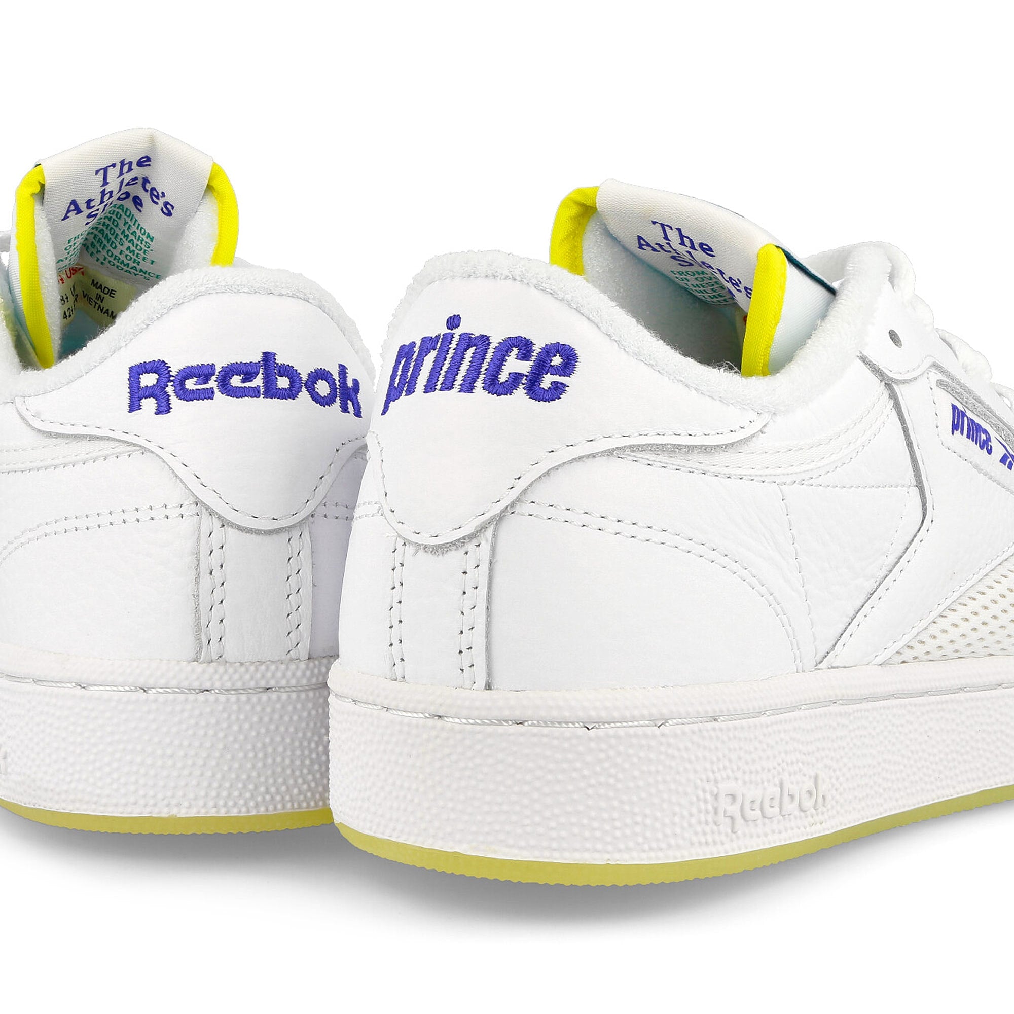 Reebok Prince x Reebok Club C 85 Footwear White-Stinger Yellow-Bright Cobalt Sneakers Detailfoto | Overkill