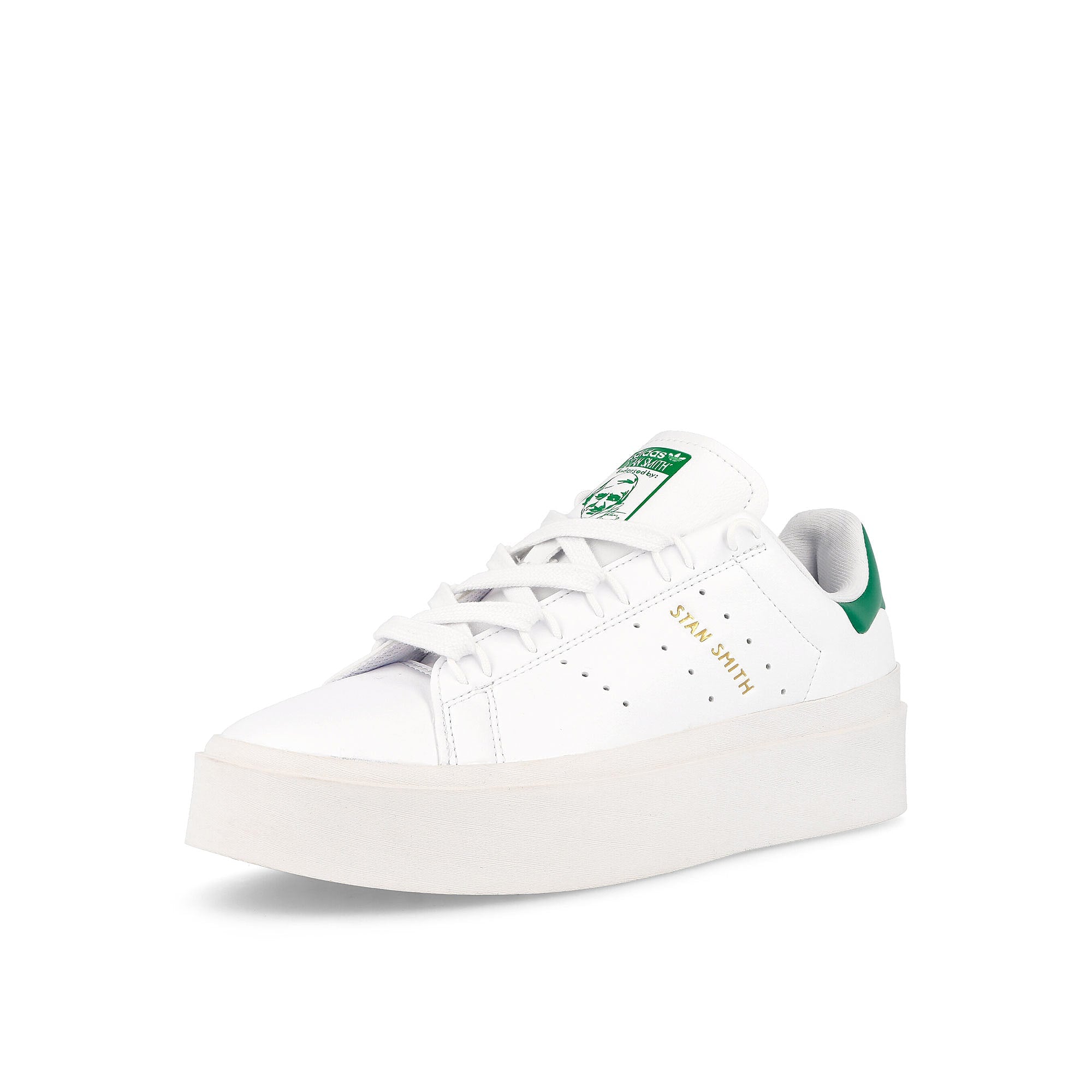 adidas Stan Smith Bonega W Cloud White-Cloud White-Green Low Top Sneakers Close Up | Overkill