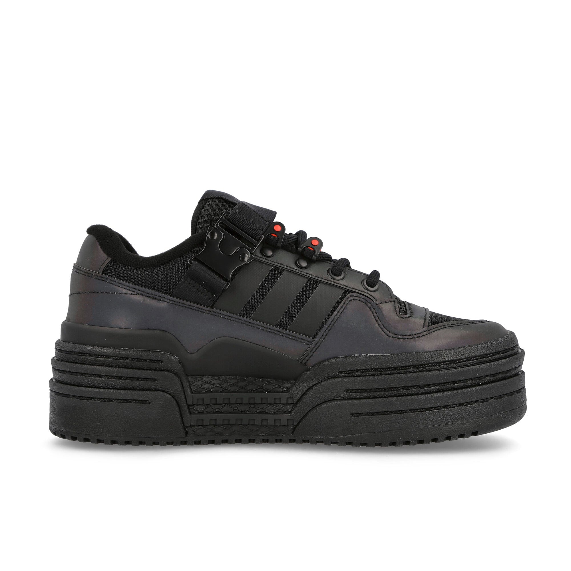 adidas wmns triple platforum low Core Black-Core Black-Solar Red Sneakers Silhouette | Overkill