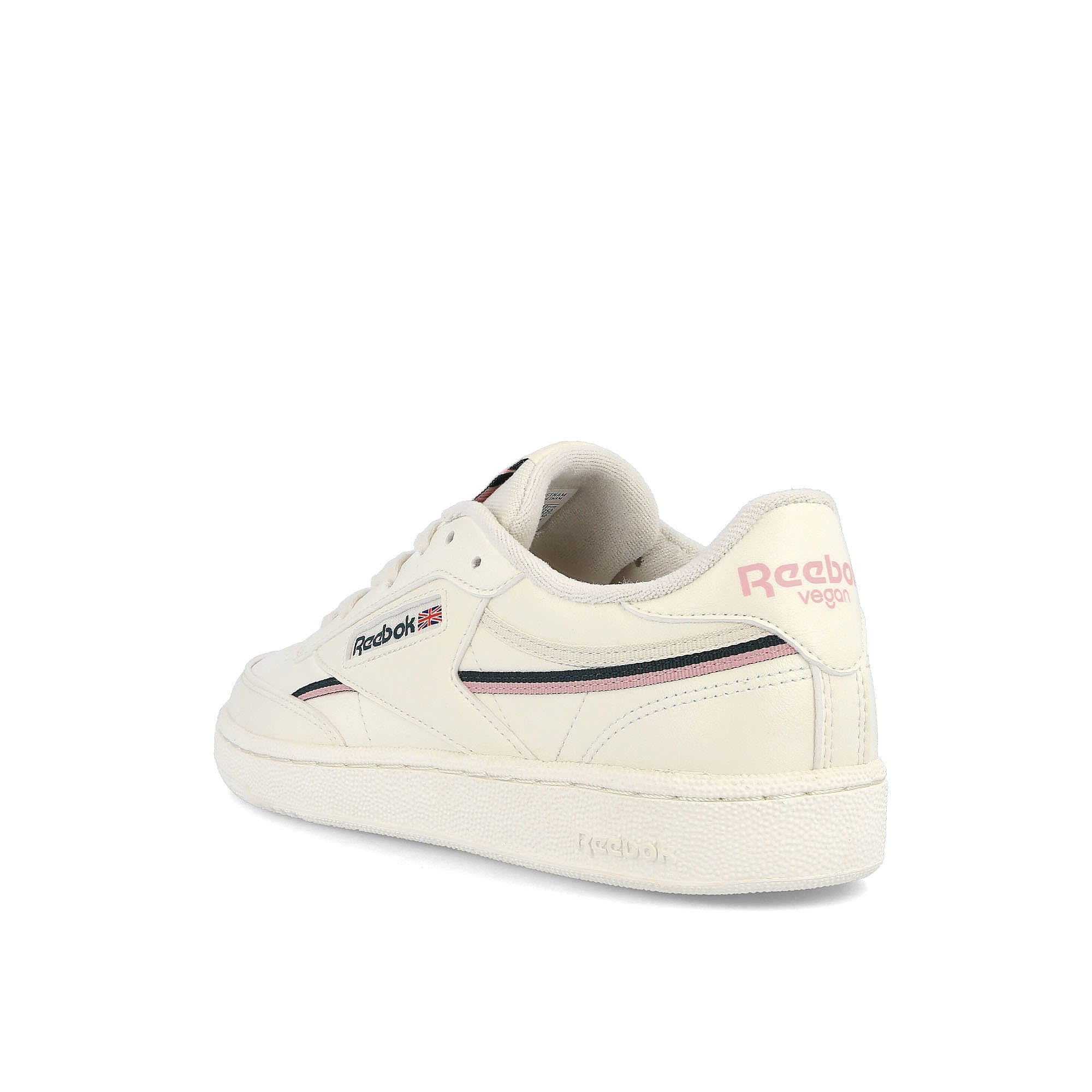 Reebok wmns club c 85 vegan Chalk / Pink Glow / Forgrn Sneakers Material | Overkill
