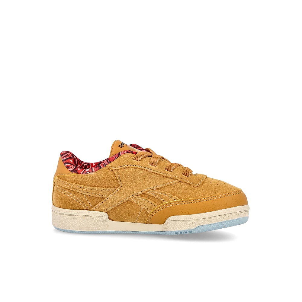 Reebok Jurassic Park x Reebok Club C 85 Infants Rich Ochre / Diffused Blue / Stadium Red Material | Overkill
