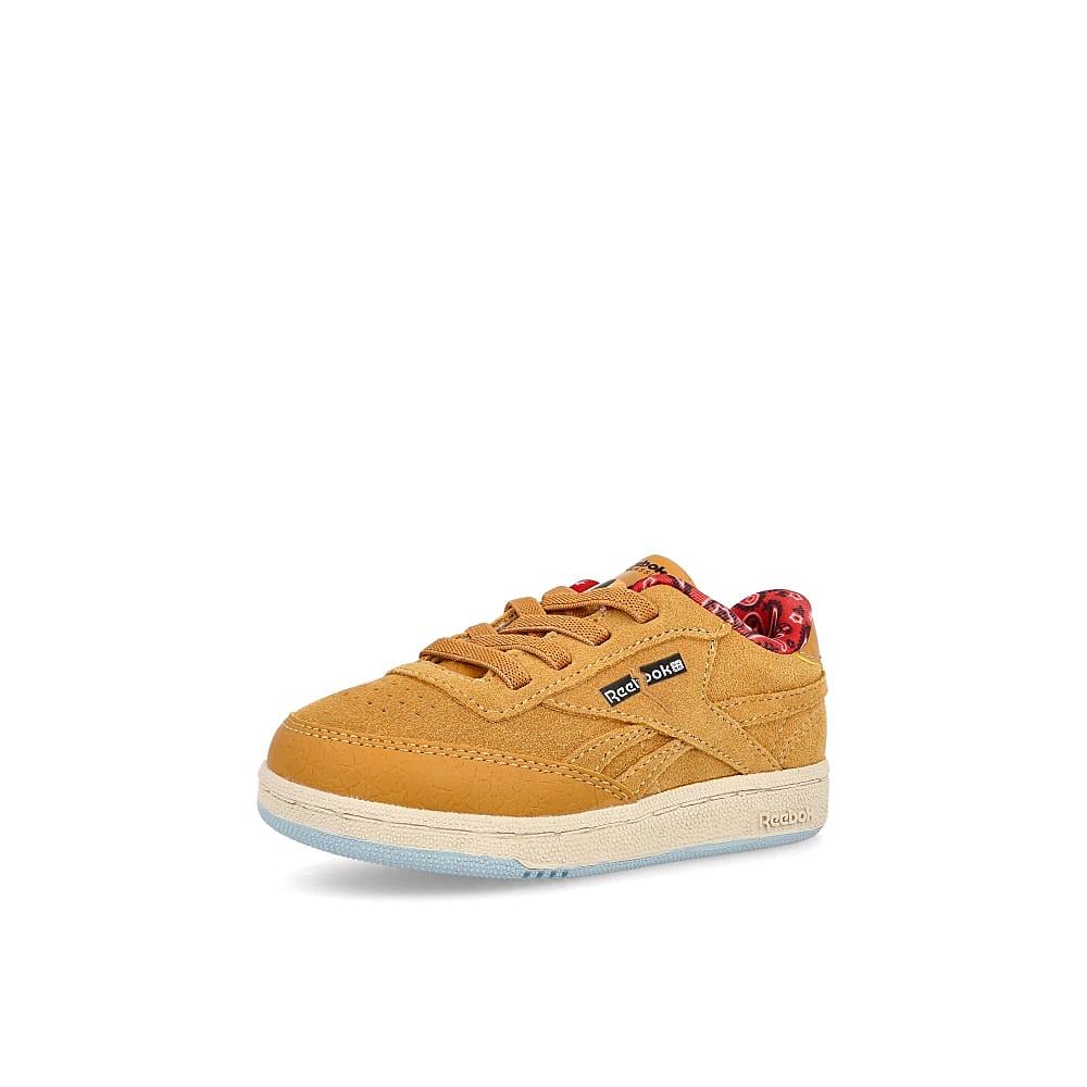 Reebok Jurassic Park x Reebok Club C 85 Infants Rich Ochre / Diffused Blue / Stadium Red Detailfoto | Overkill