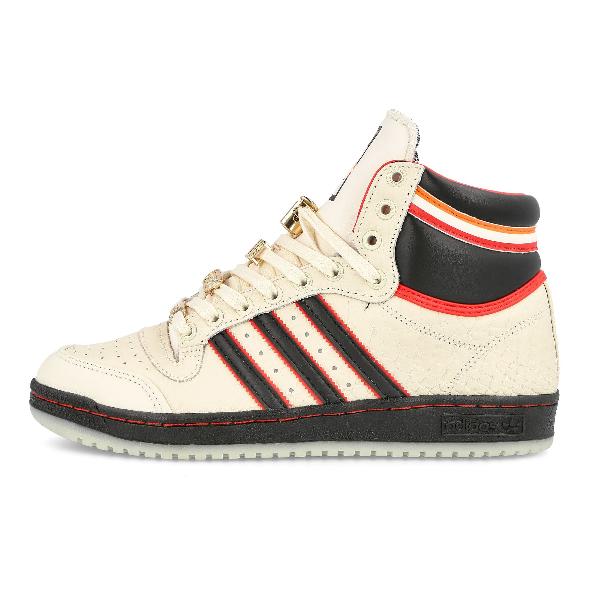 adidas ESPN x adidas Top Ten Hi Cream White-Core Black-Vivid Red Sneakers GZ1072 | Overkill