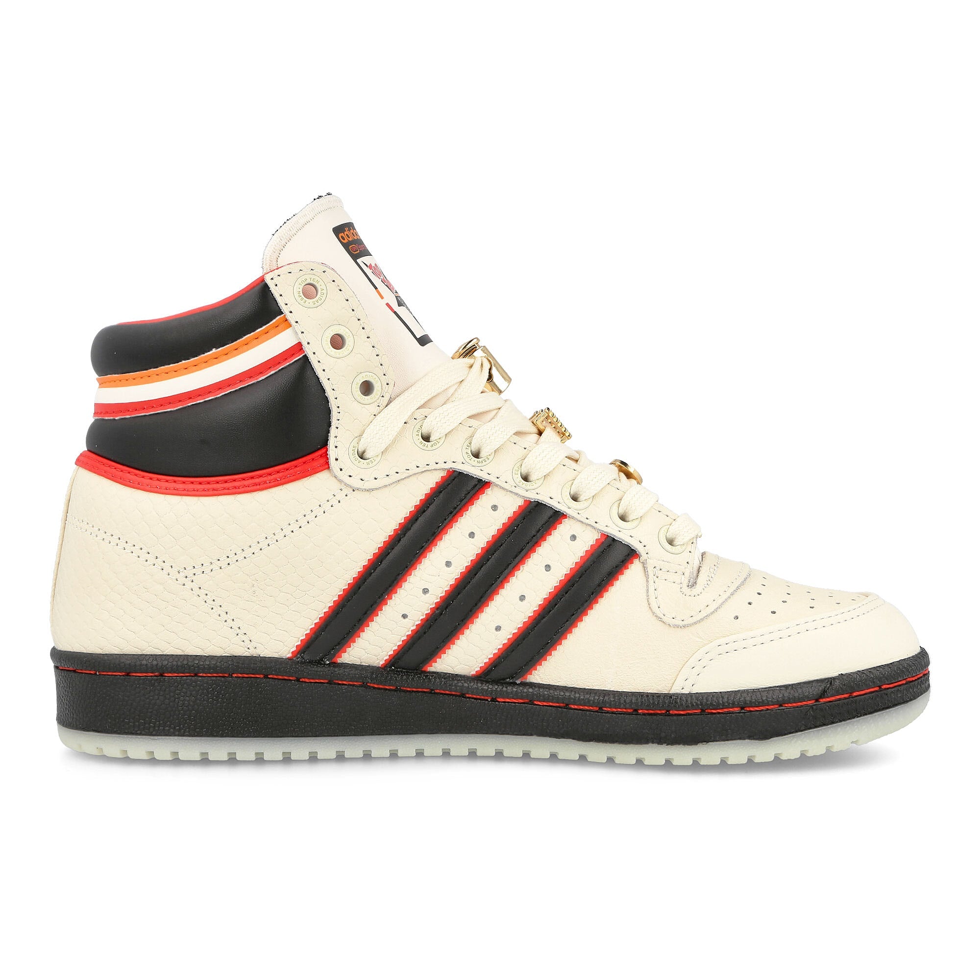 adidas ESPN x adidas Top Ten Hi Cream White-Core Black-Vivid Red Sneakers Silhouette | Overkill