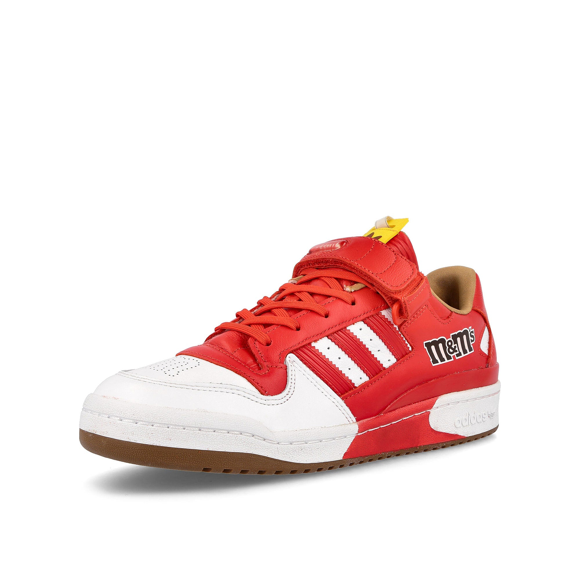 adidas M&M´s x adidas Forum Low 84 Red-Red-EQT Yellow Sneakers Close Up | Overkill