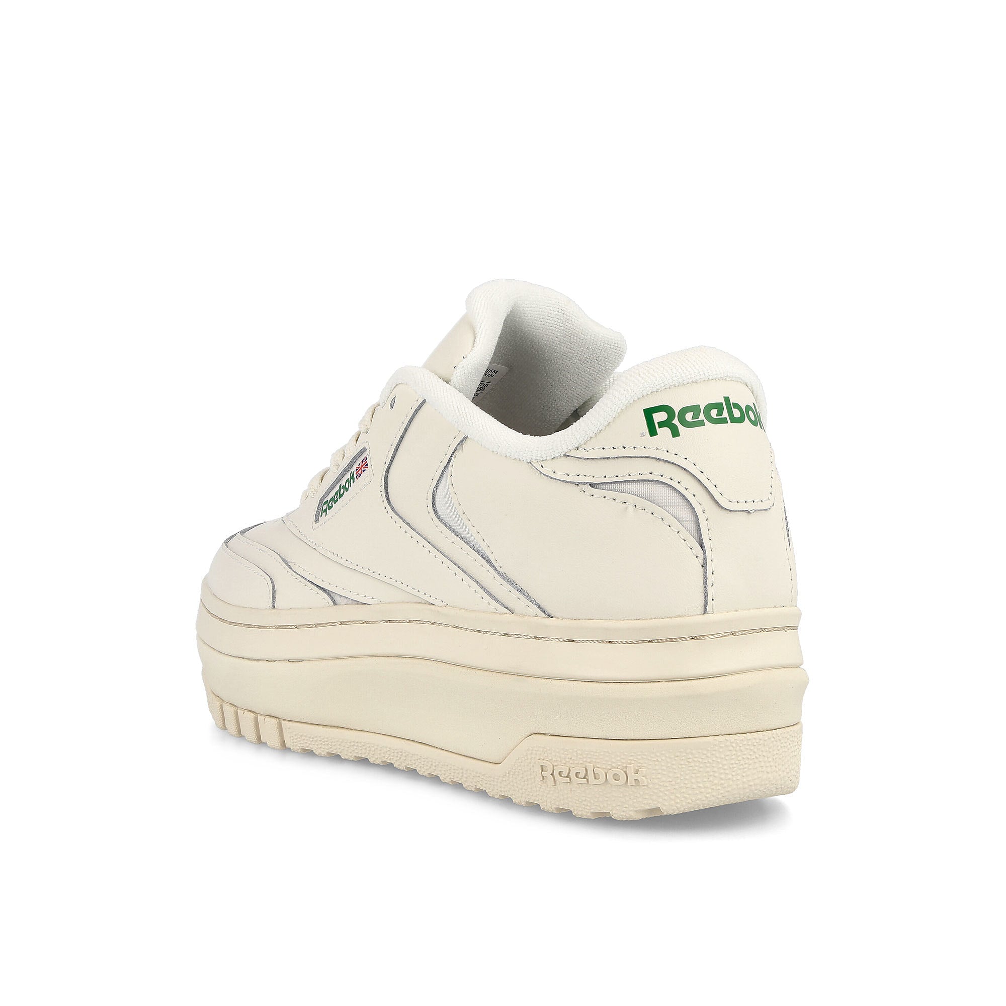 Reebok Club C Extra Chalk-Chalk-Glen Green Low Top Sneakers Material | Overkill