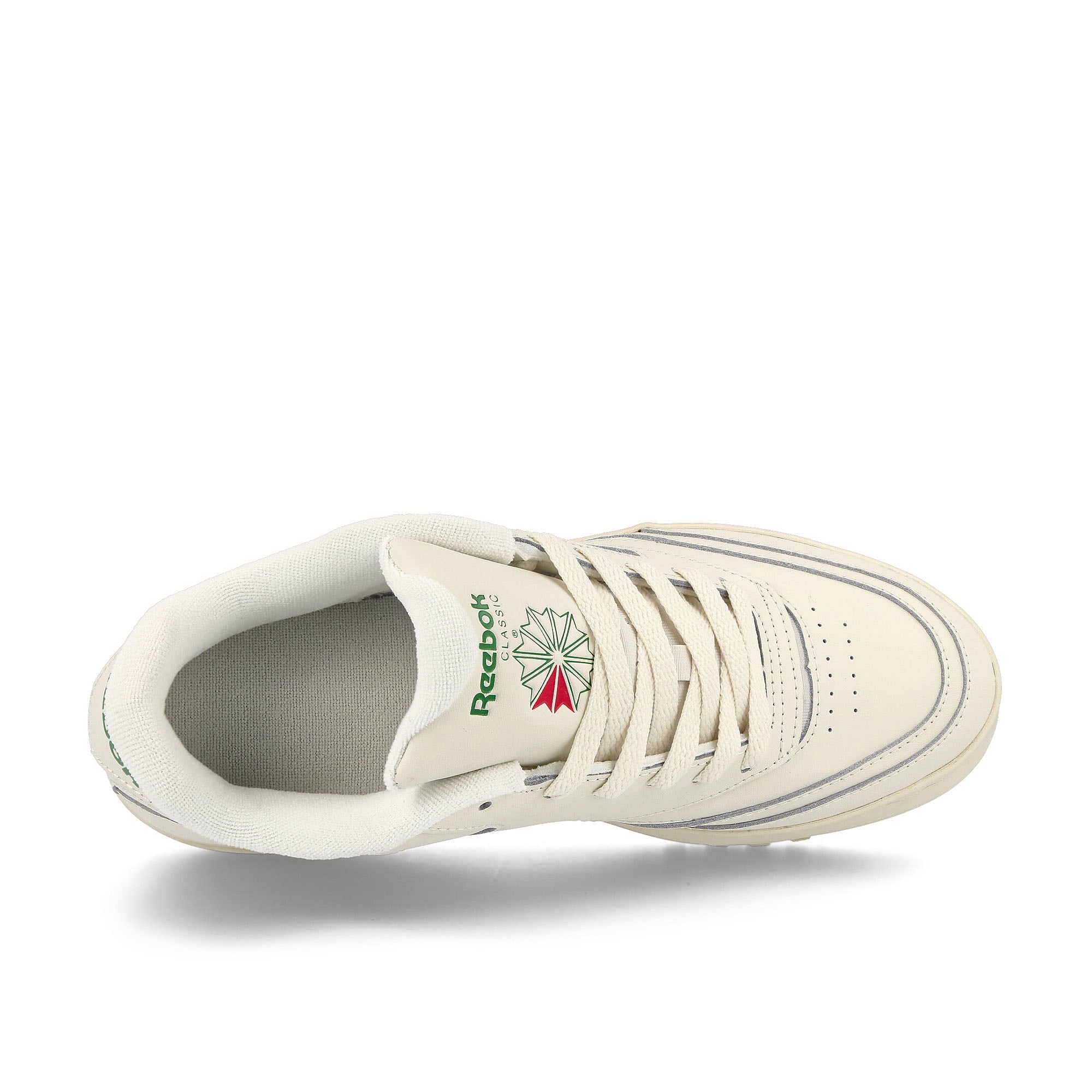 Reebok Club C Extra Chalk-Chalk-Glen Green Low Top Sneakers Detailfoto | Overkill