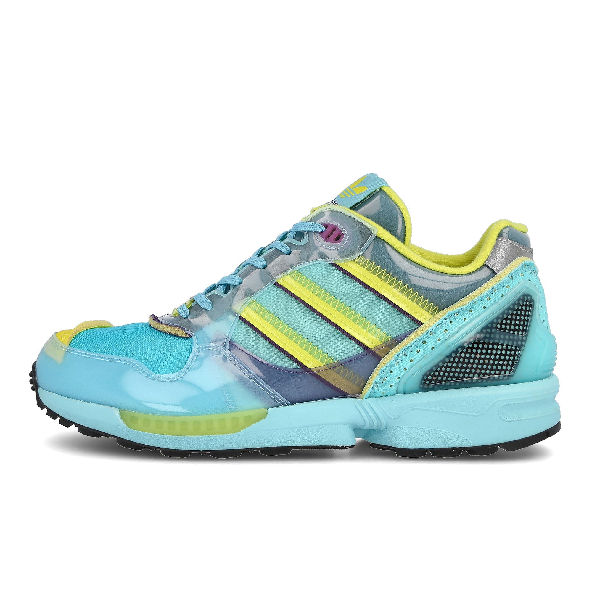 adidas xz 0006 zx inside out Clear Aqua-Light Aqua-Shock Yellow Low Top Sneakers GZ2710 | Overkill