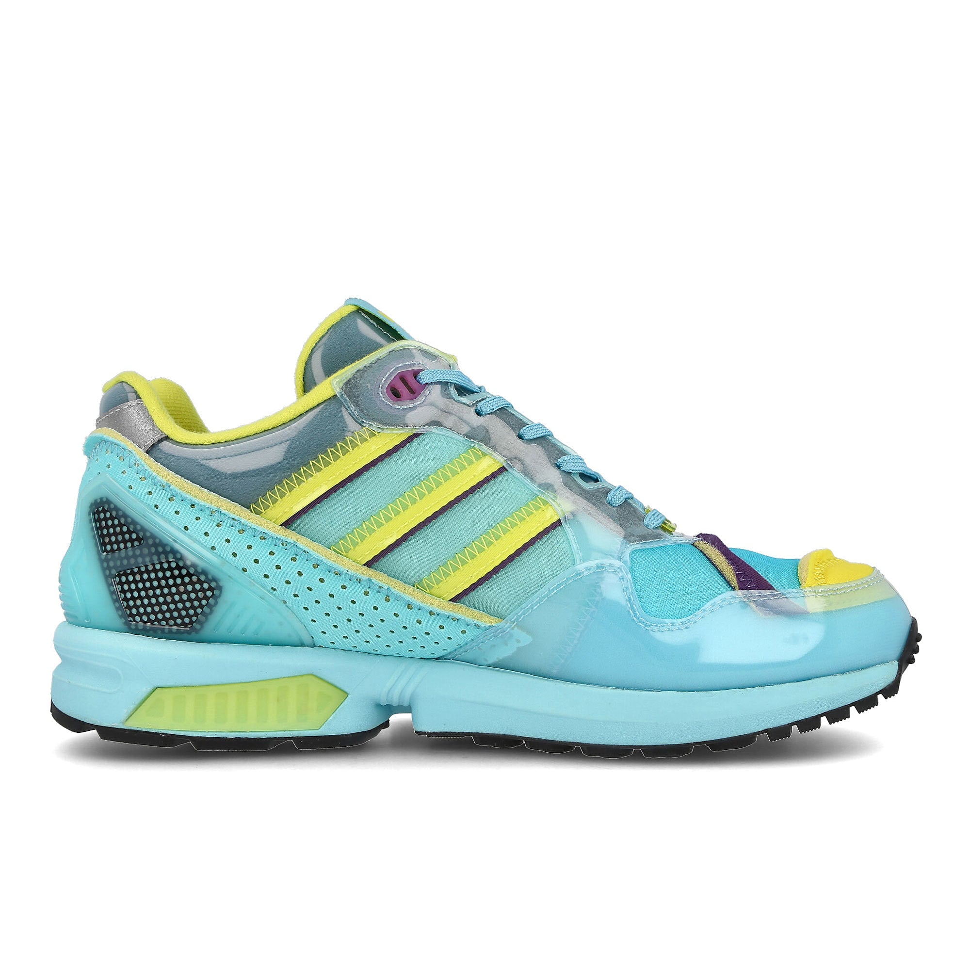 adidas xz 0006 zx inside out Clear Aqua-Light Aqua-Shock Yellow Low Top Sneakers Silhouette | Overkill