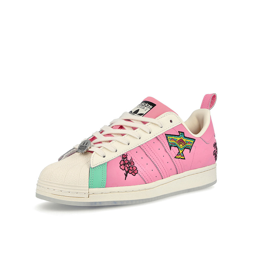 adidas AriZona x adidas Superstar Chalk White-Chalk White-Chak White Sneakers Close Up | Overkill