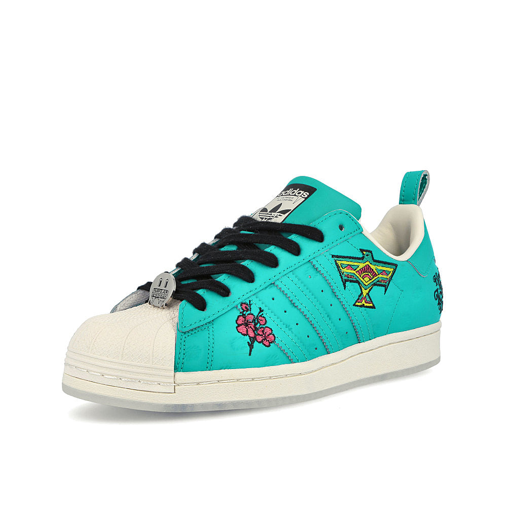 adidas AriZona x adidas Superstar Chalk White-Chalk White-Chalk White Sneakers Close Up | Overkill