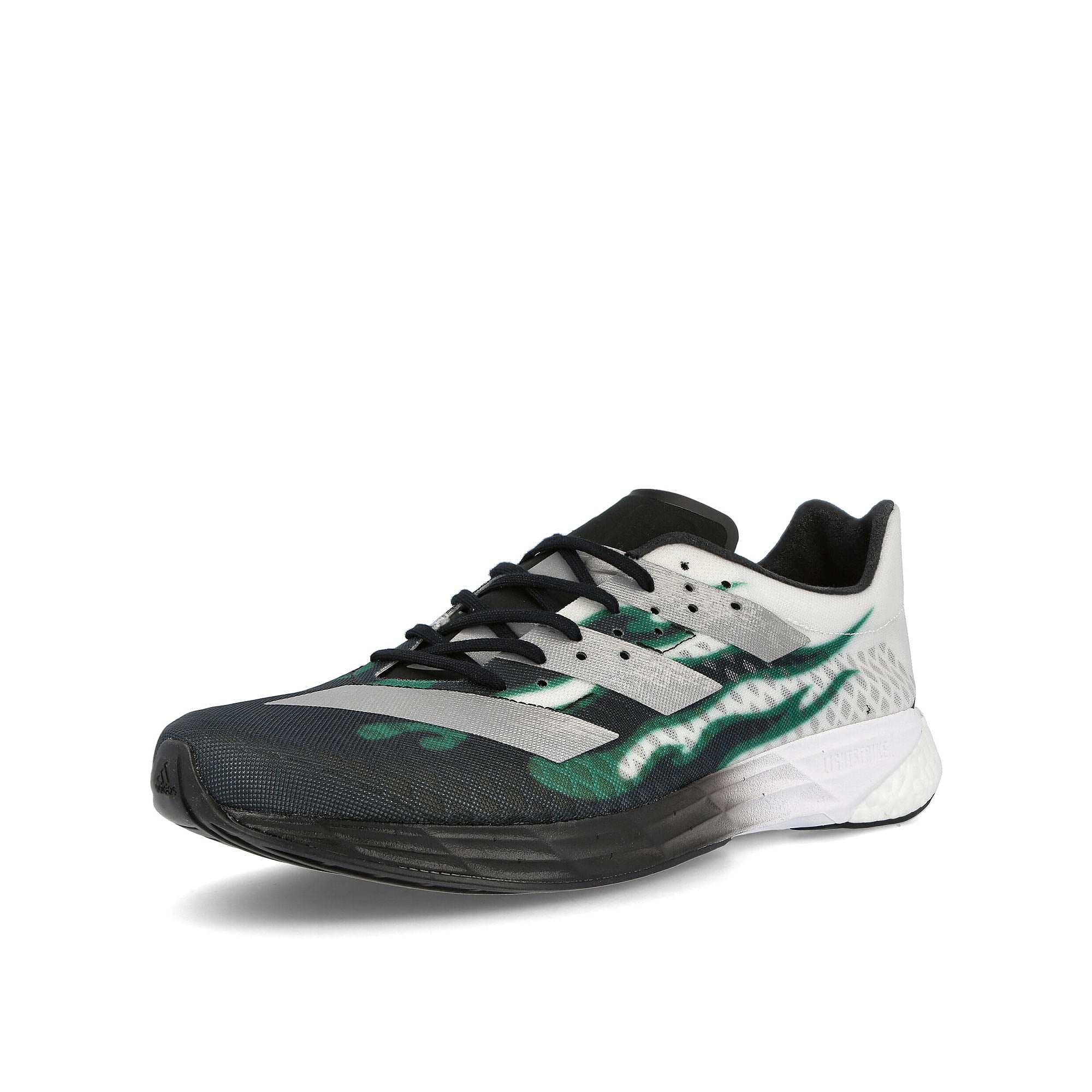 adidas adizero pro bm Footwear White-Silver Metallic-EQT Green Low Top Sneakers Close Up | Overkill