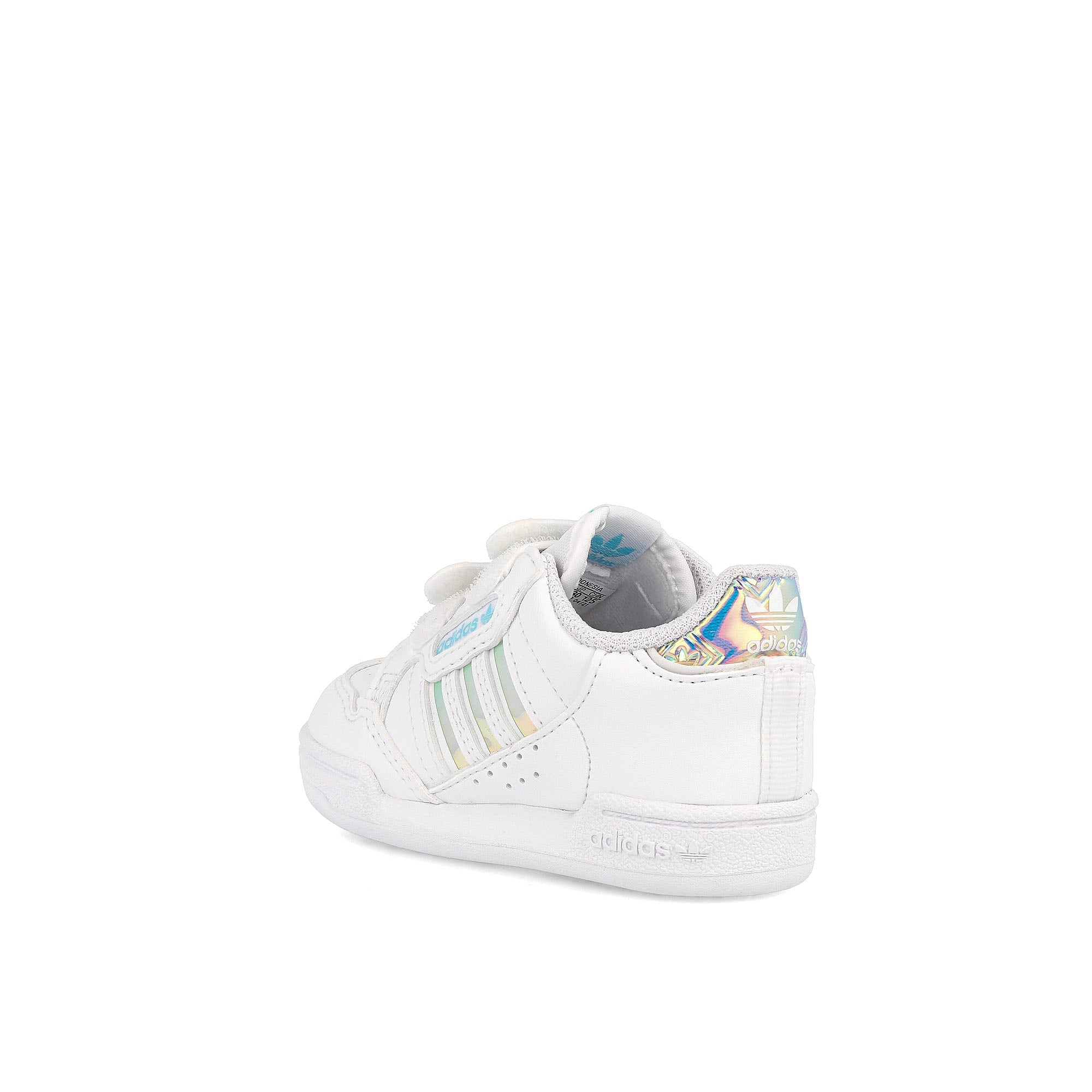 adidas continental 80 stripes infants Footwear White / Footwear White / Pulse Aqua Close-up | Overkill