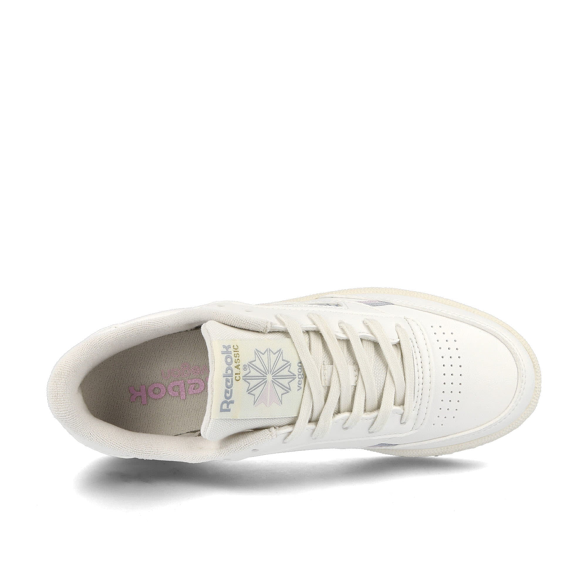 Reebok wmns club c 85 vegan Chalk-Gable Grey-Quartz Glow Sneakers Detailfoto | Overkill