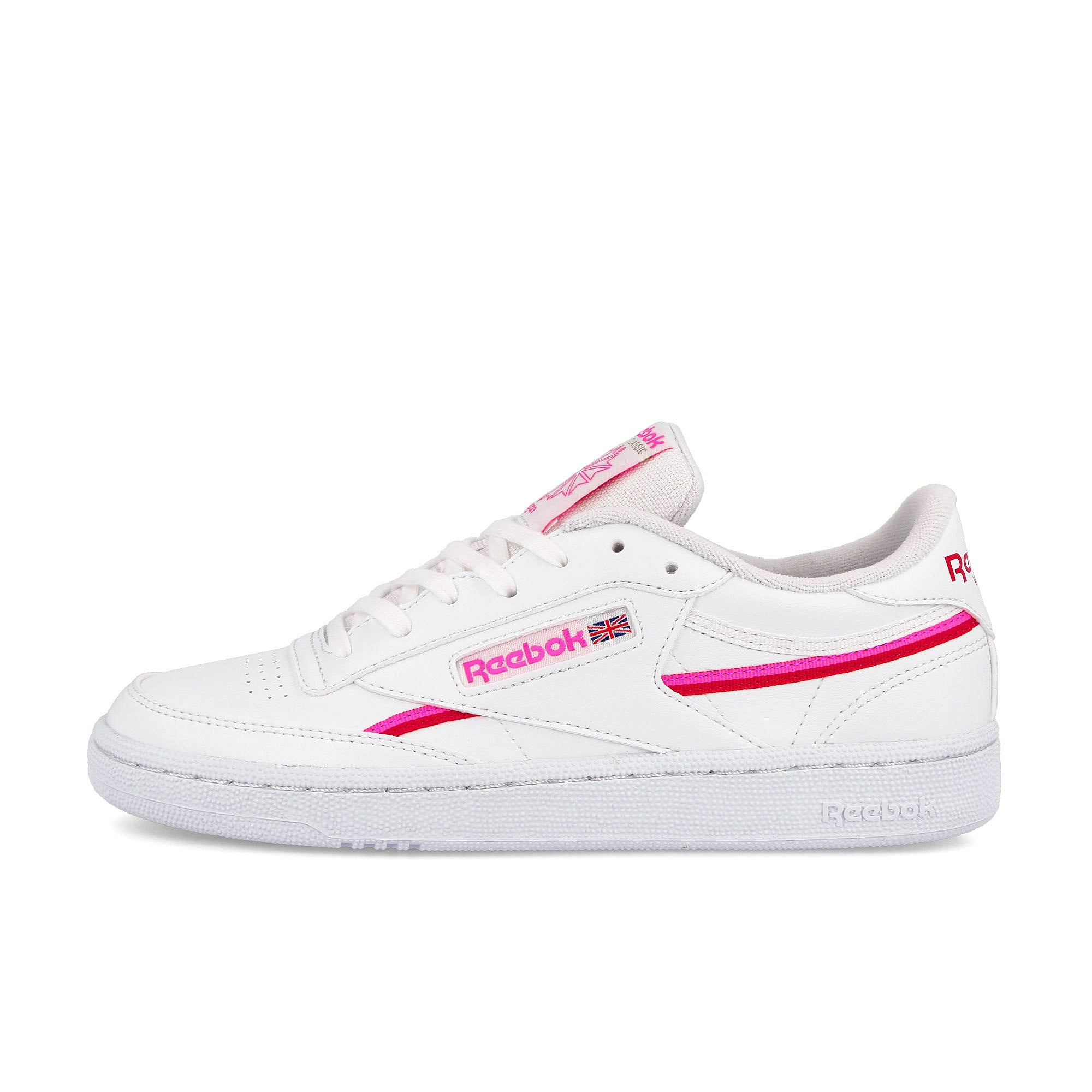 Reebok wmns club c 85 vegan Footwear White / Atomic Pink / Vector Red Low Top Sneakers GZ3663 | Overkill