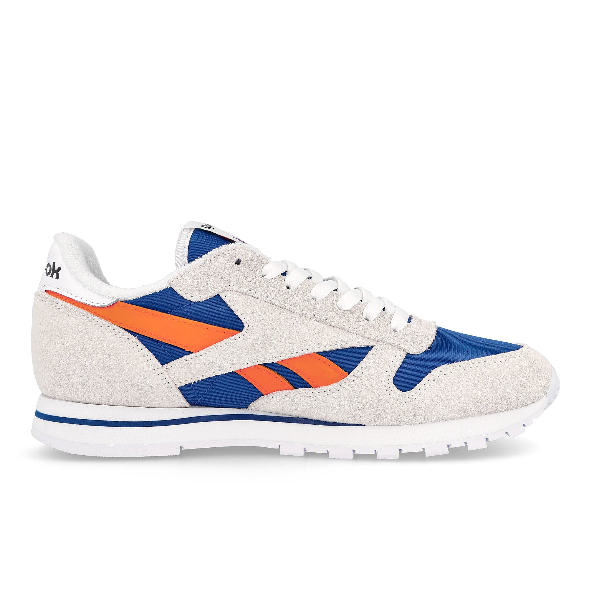 Reebok Bronze 56k x Reebok Classic Leather Chalk-Classic Cobalt-Slam Orange Sneakers Silhouette | Overkill