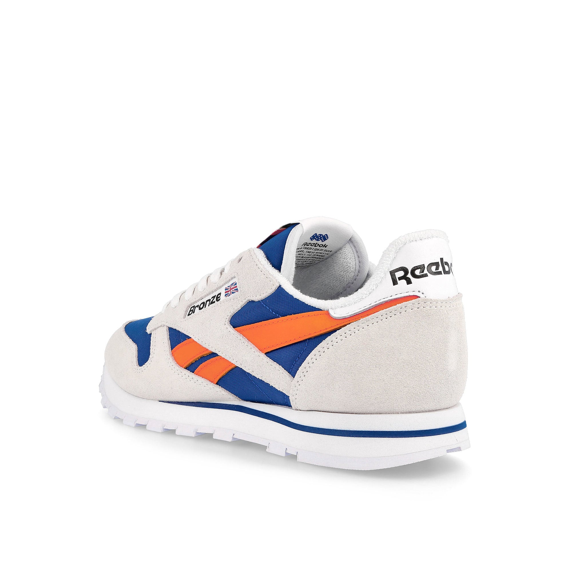 Reebok Bronze 56k x Reebok Classic Leather Chalk-Classic Cobalt-Slam Orange Sneakers Material | Overkill