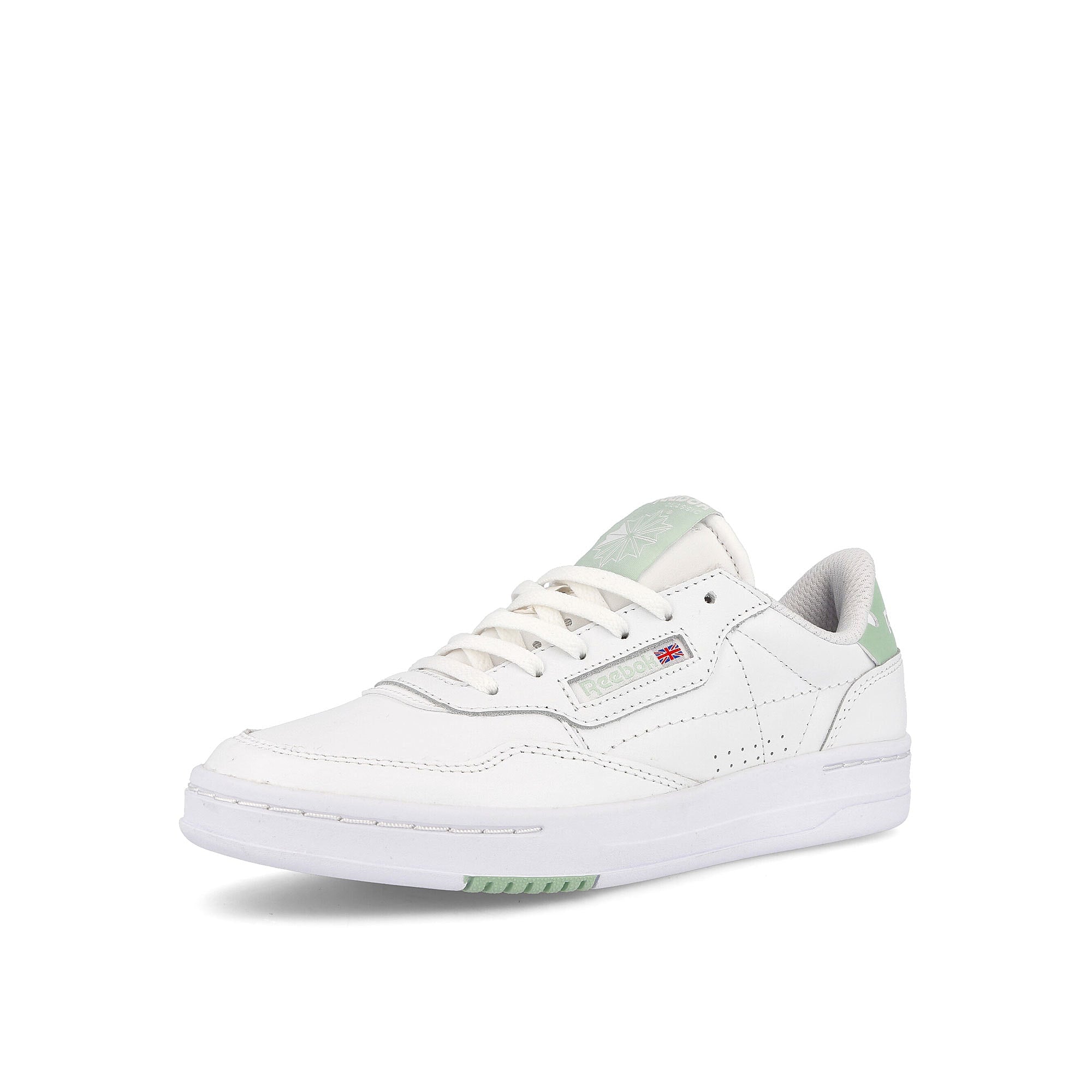 Reebok wmns court peak Footwear White / Light Sage / Light Sage Low Top Sneakers Close Up | Overkill