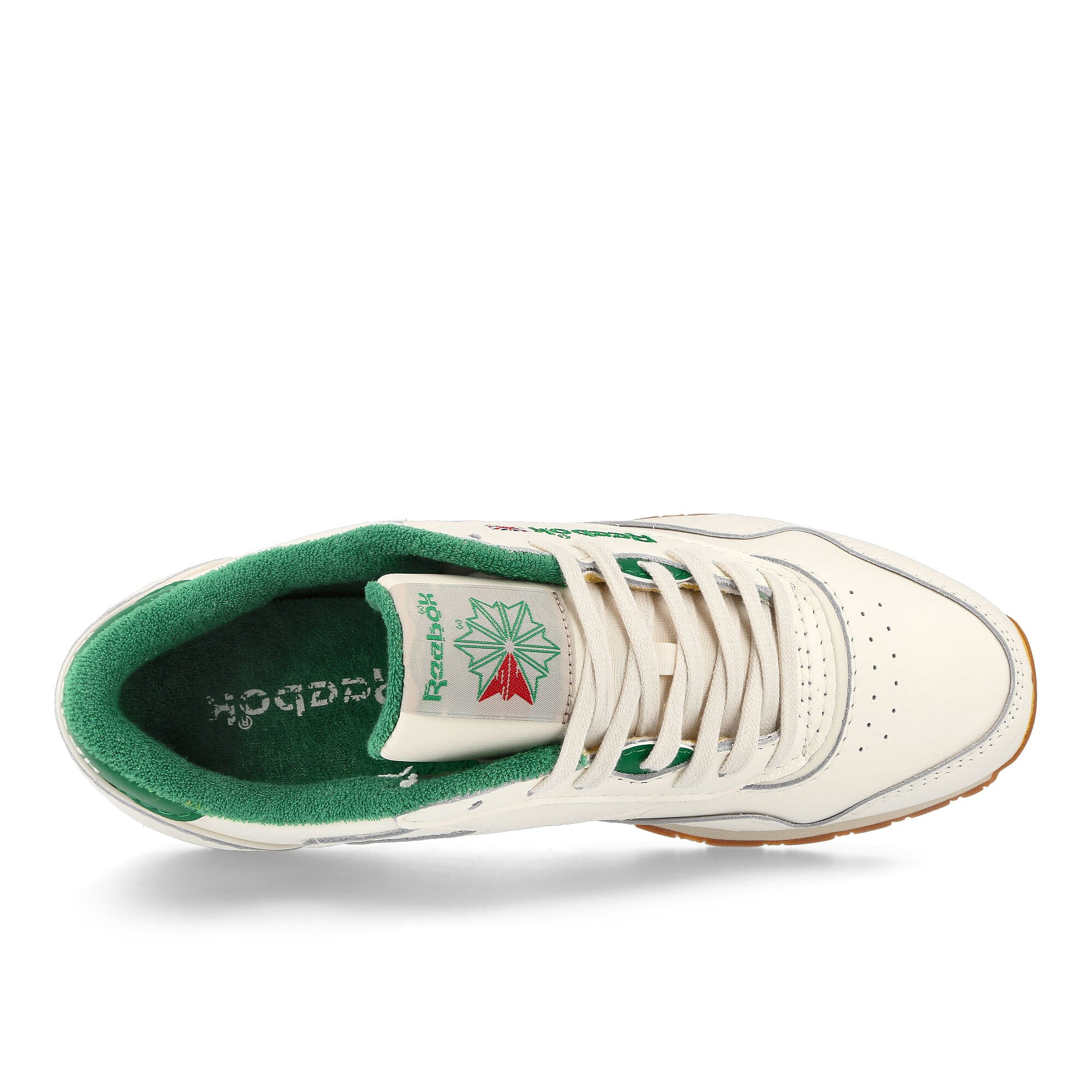 Reebok classic leather plus Chalk / Glen Green / Alabaster Sneakers Detailfoto | Overkill