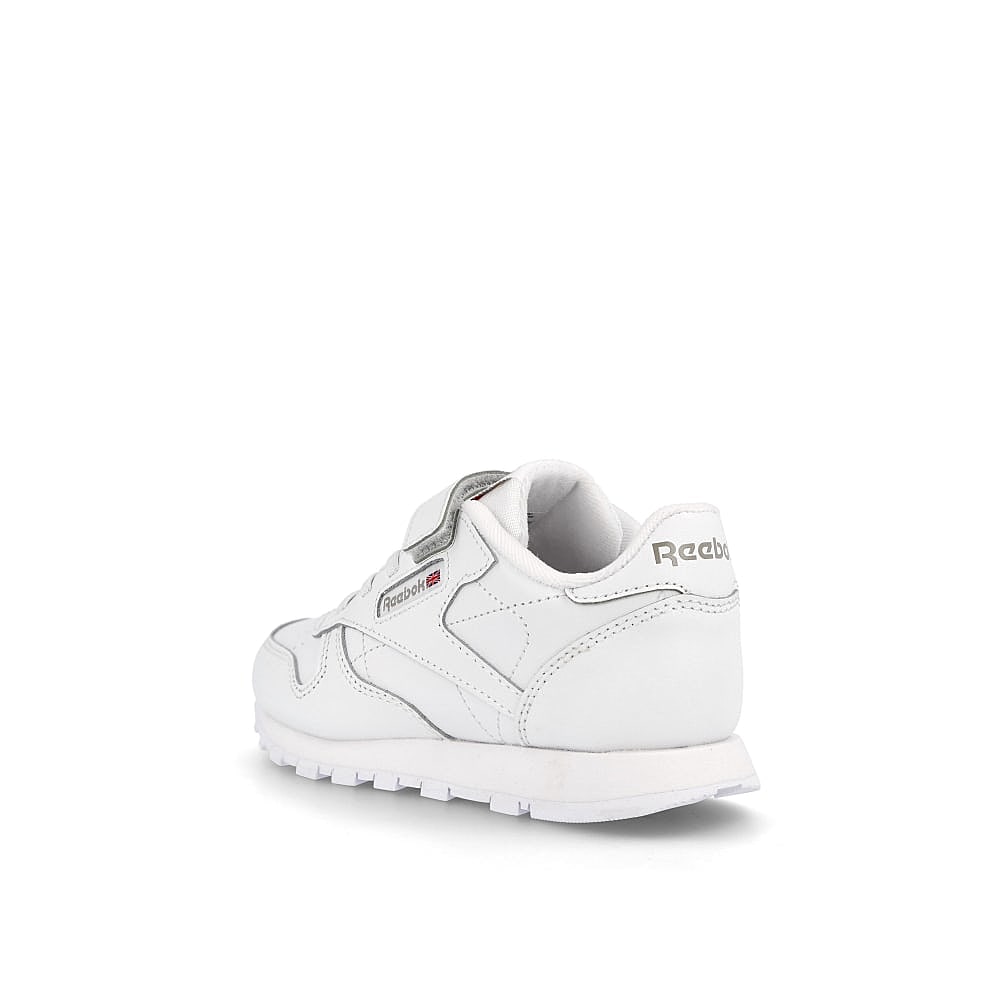 Reebok classic leather 1v kids White-Carbon-Vector Blue Low Top Sneakers Material | Overkill
