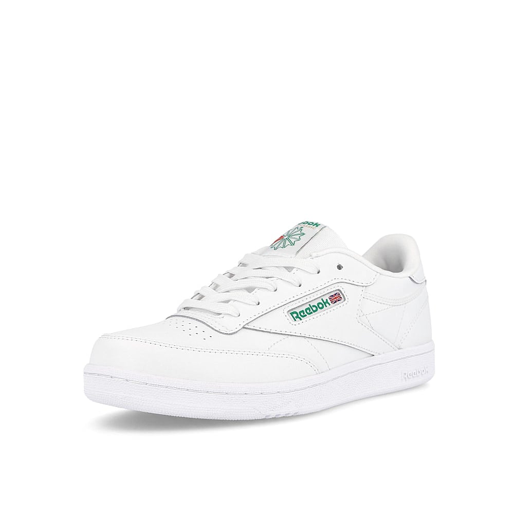 Reebok club c junior White-Glen Green-Vector Blue Sneakers Close Up | Overkill