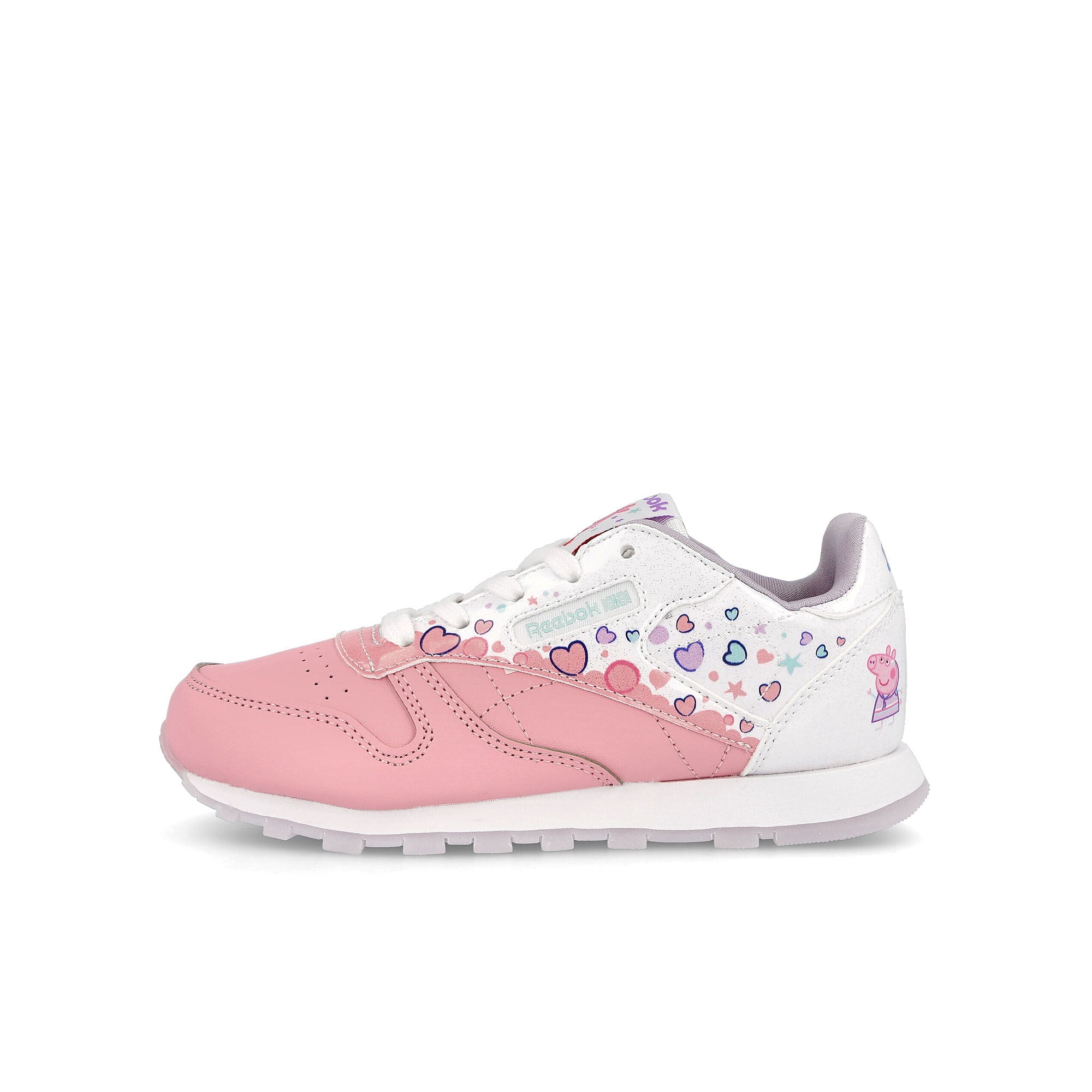 Reebok Peppa Pig x Reebok Classic Leather Kids Light Pink / Footwear White / Purple Glow GZ6483 | Overkill