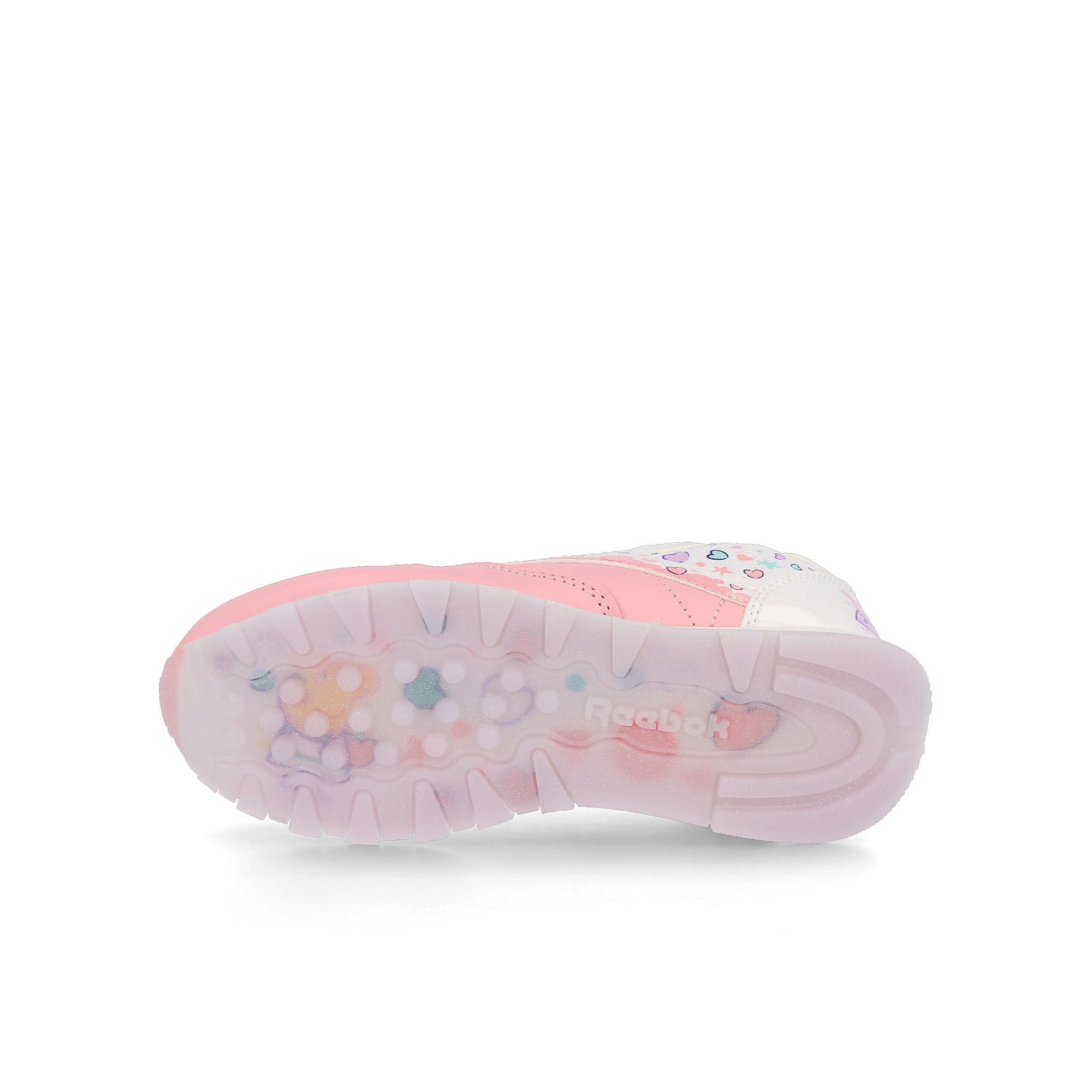 Reebok Peppa Pig x Reebok Classic Leather Kids Light Pink / Footwear White / Purple Glow Detail view 2 | Overkill