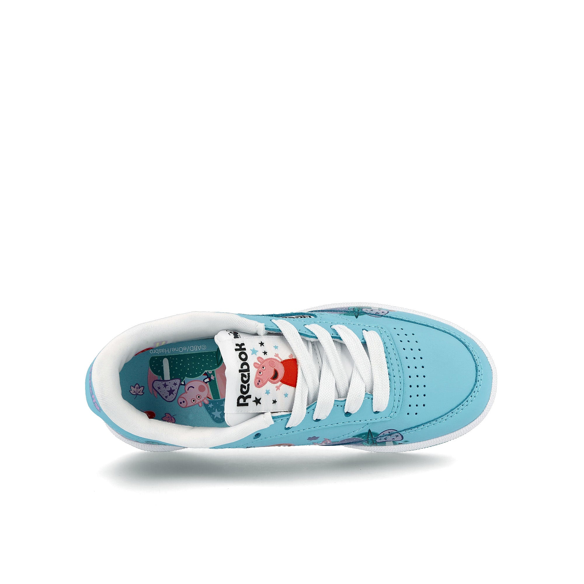 Reebok Peppa Pig x Reebok Club C Kids Digital Blue / Core Black / Footwear White Detail view 1 | Overkill