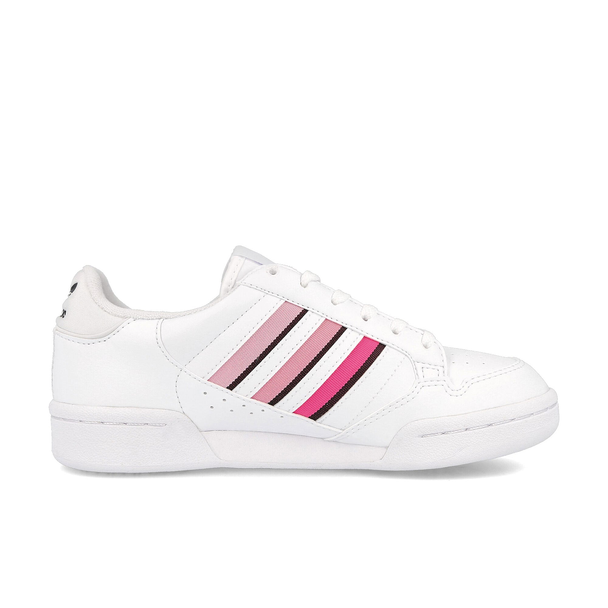 adidas continental 80 stripes junior Footwear White / Core Black / Light Pink Material | Overkill