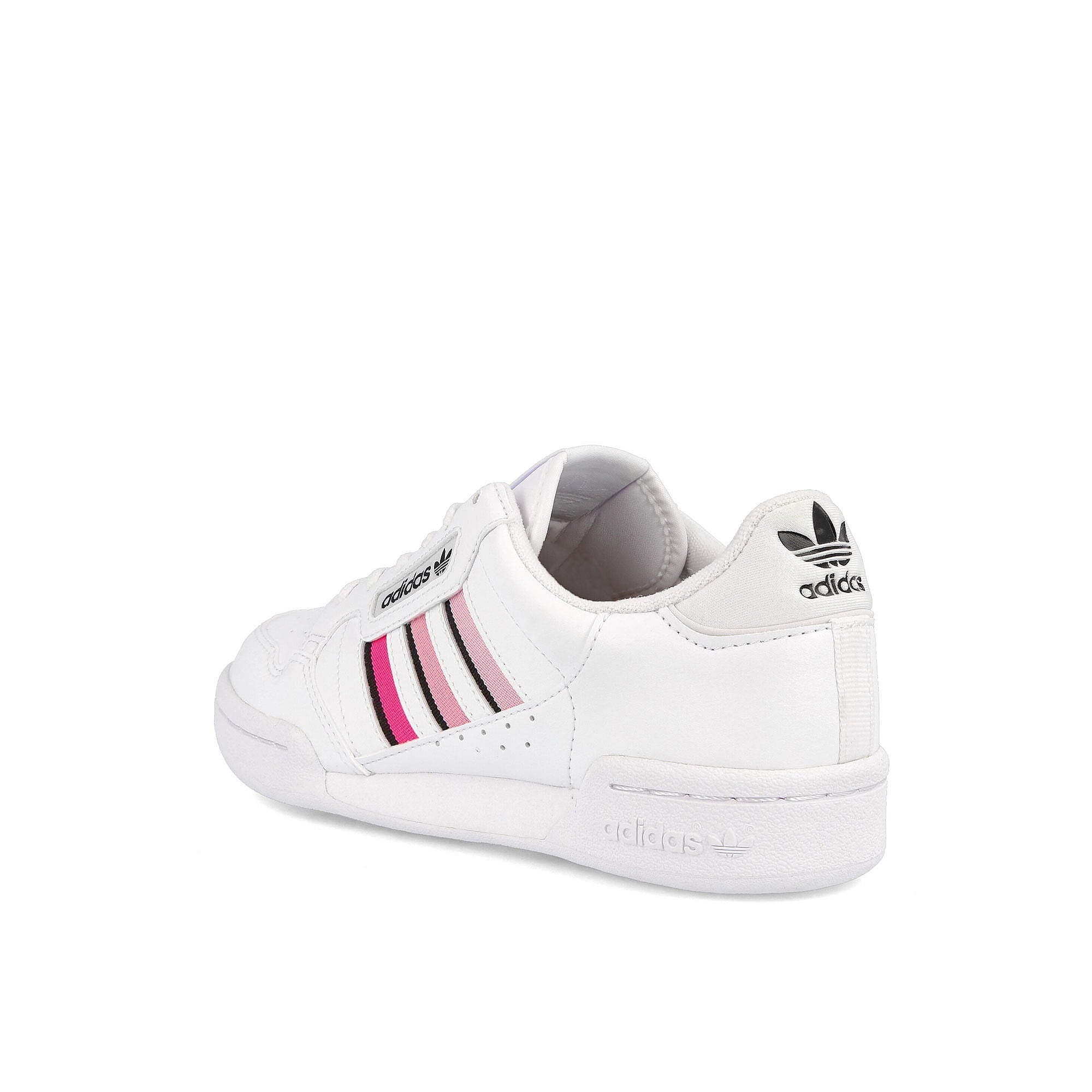 adidas continental 80 stripes junior Footwear White / Core Black / Light Pink Close-up | Overkill