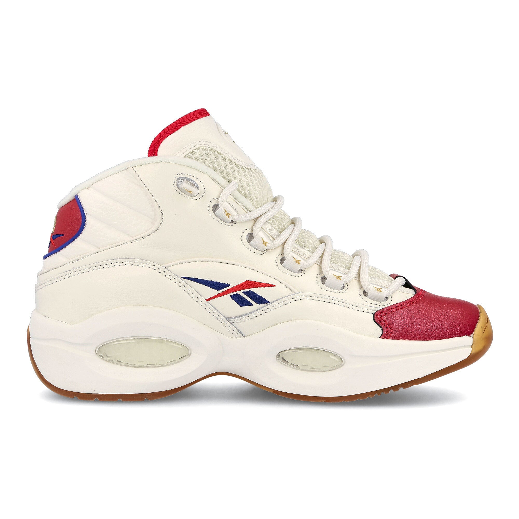 Reebok question mid Chalk-Vector Red-Vector Blue Sneakers Silhouette | Overkill