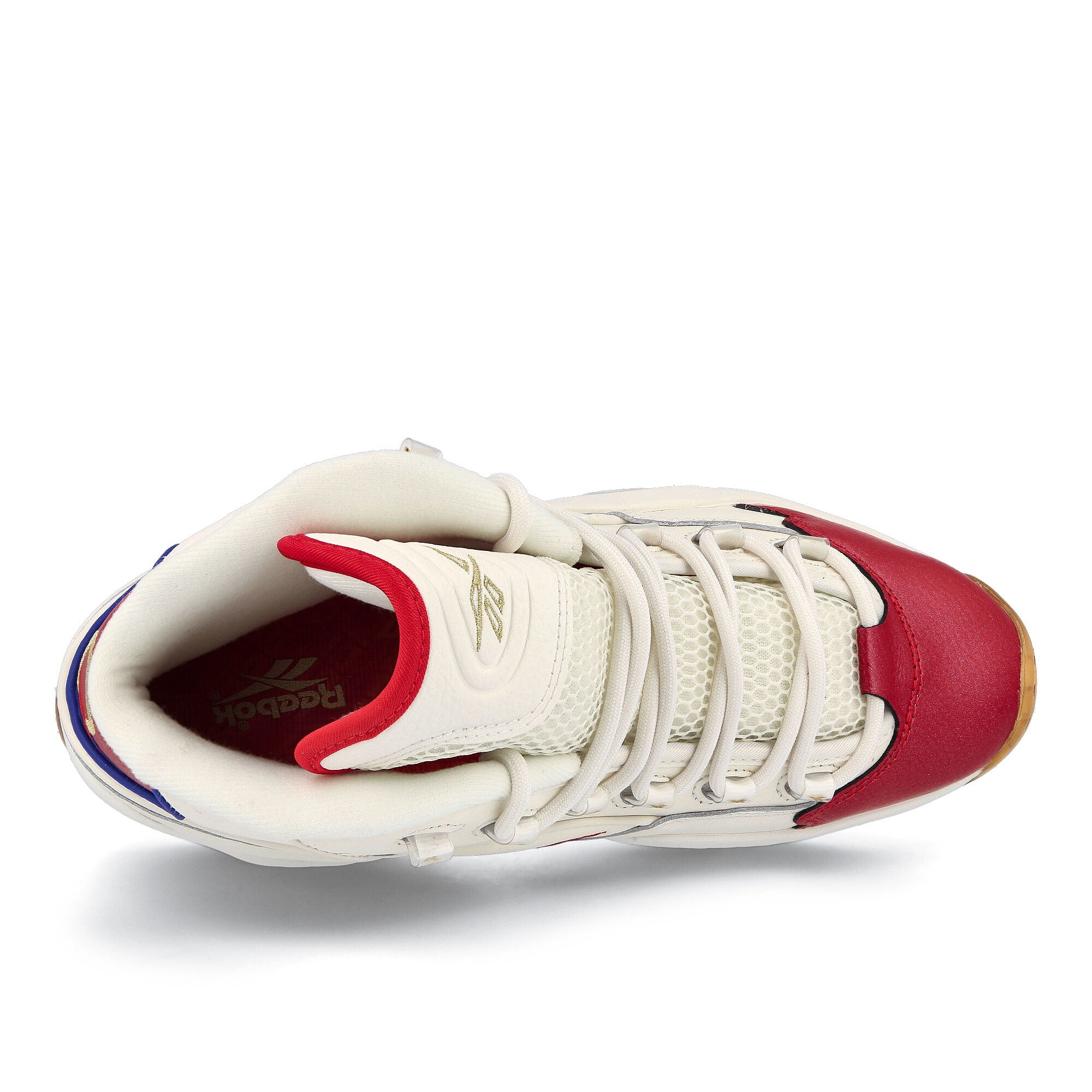 Reebok question mid Chalk-Vector Red-Vector Blue Sneakers Detailfoto | Overkill