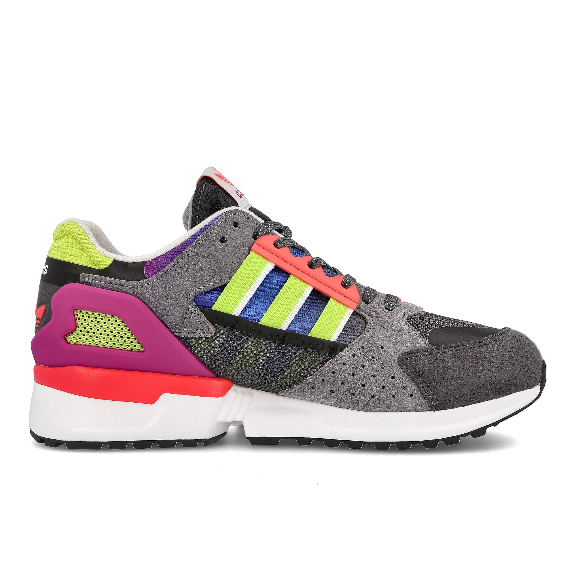 adidas zx 10.000 c Grey Five-Sonic Fuchsia-Semi Solar Slime Sneakers Silhouette | Overkill
