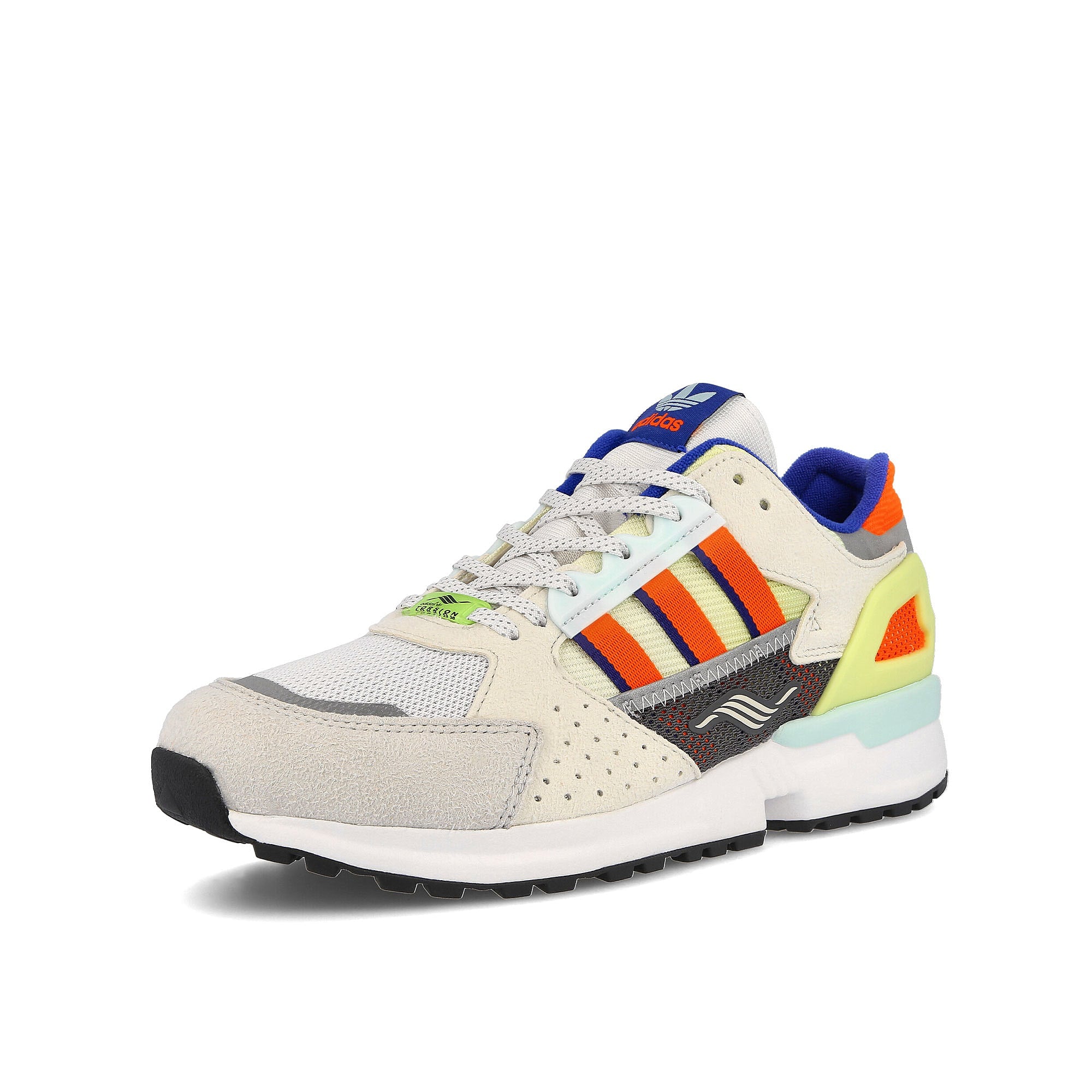 adidas zx 10.000 c Grey One-Solar Red-Footwear White Sneakers Close Up | Overkill