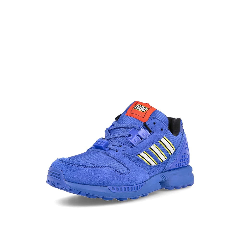 adidas LEGO x adidas ZX 8000 Junior Bright Royal-Footwear White-Bright Royal Sneakers Close Up | Overkill
