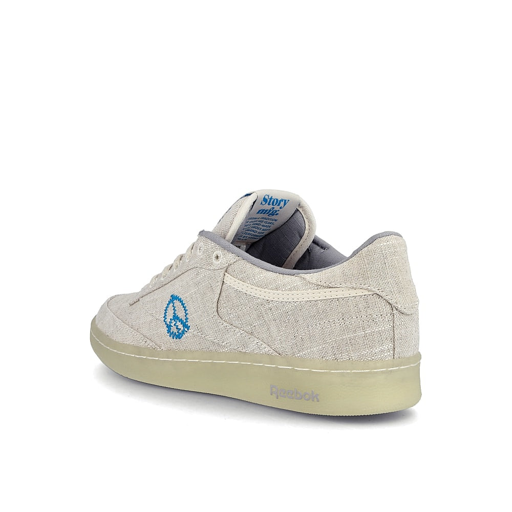 Reebok Story MFG x Reebok Club C 85 Non-Dyed / Non-Dyed / Washed Yellow Close-up | Overkill