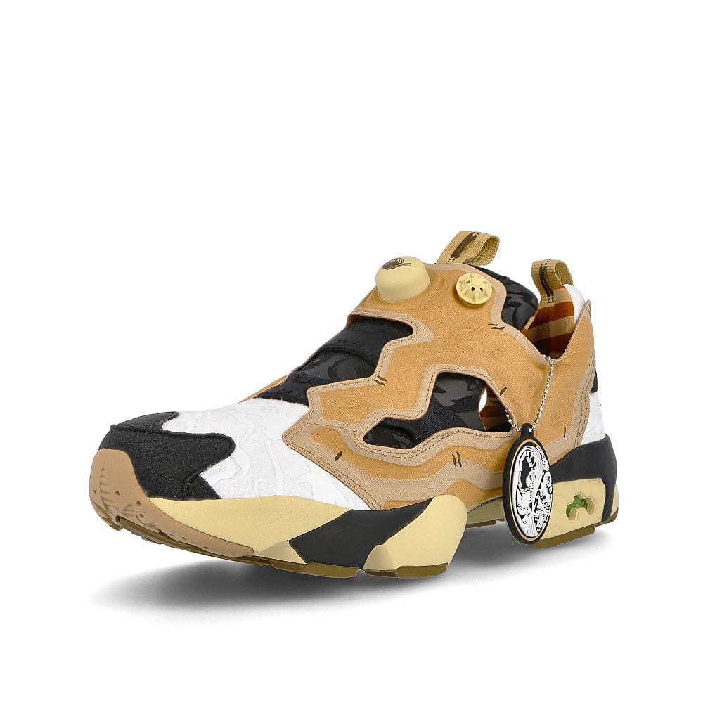 Reebok Kung Fu Panda x Reebok Instapump Fury OG Black-White-Beige Sneakers Close Up | Overkill