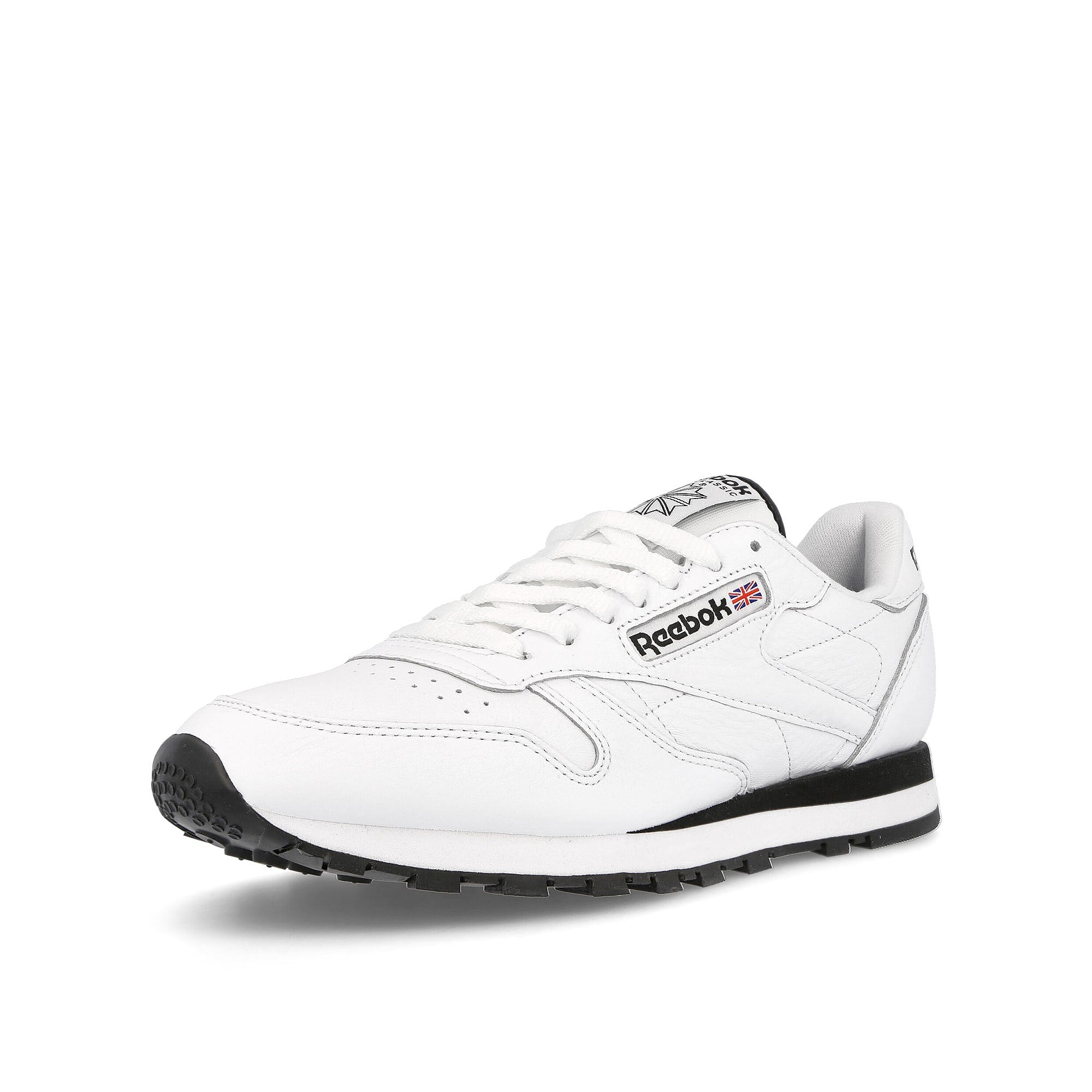 Reebok classic leather Footwear White-Core Black-Footwear White Low Top Sneakers Close Up | Overkill