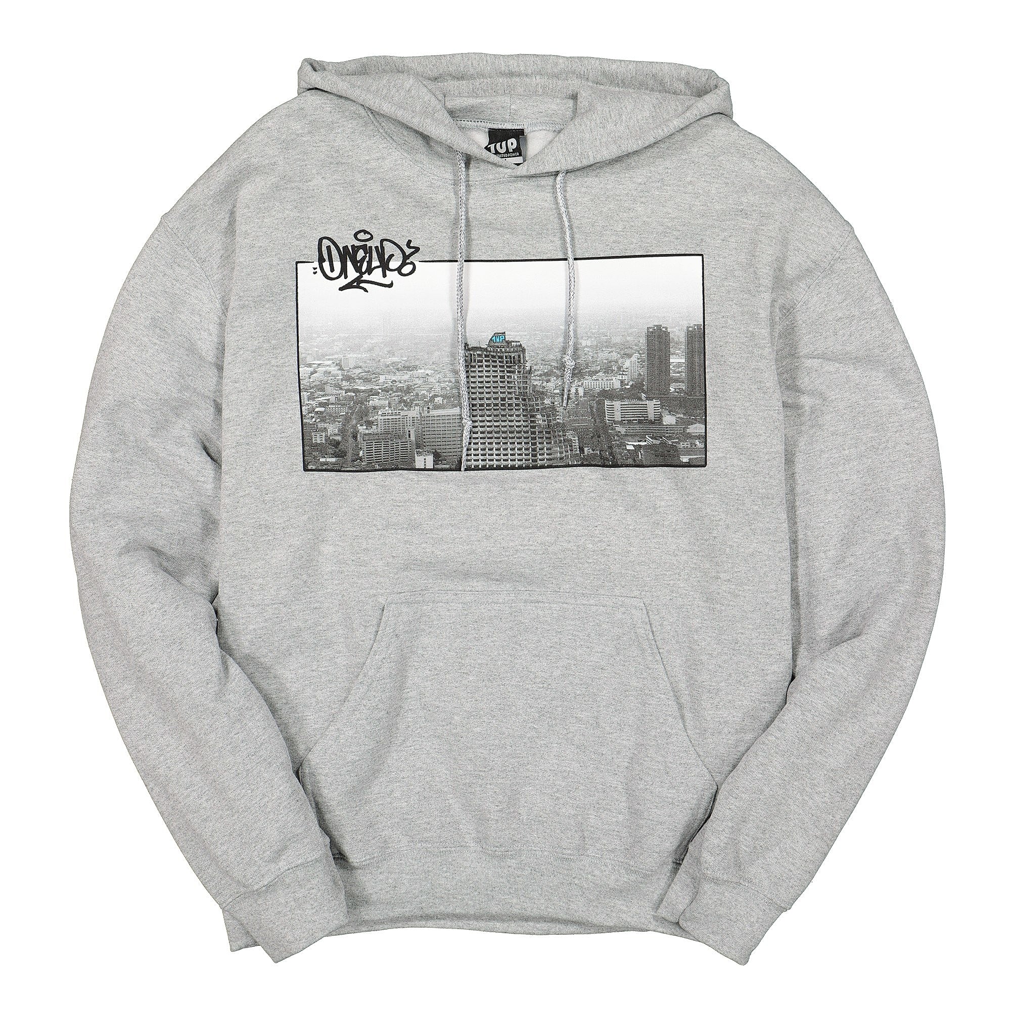 1UP "Bangkok Ghost Tower" Hoody Grey Hoodies H-BGT-G-Grey | Overkill