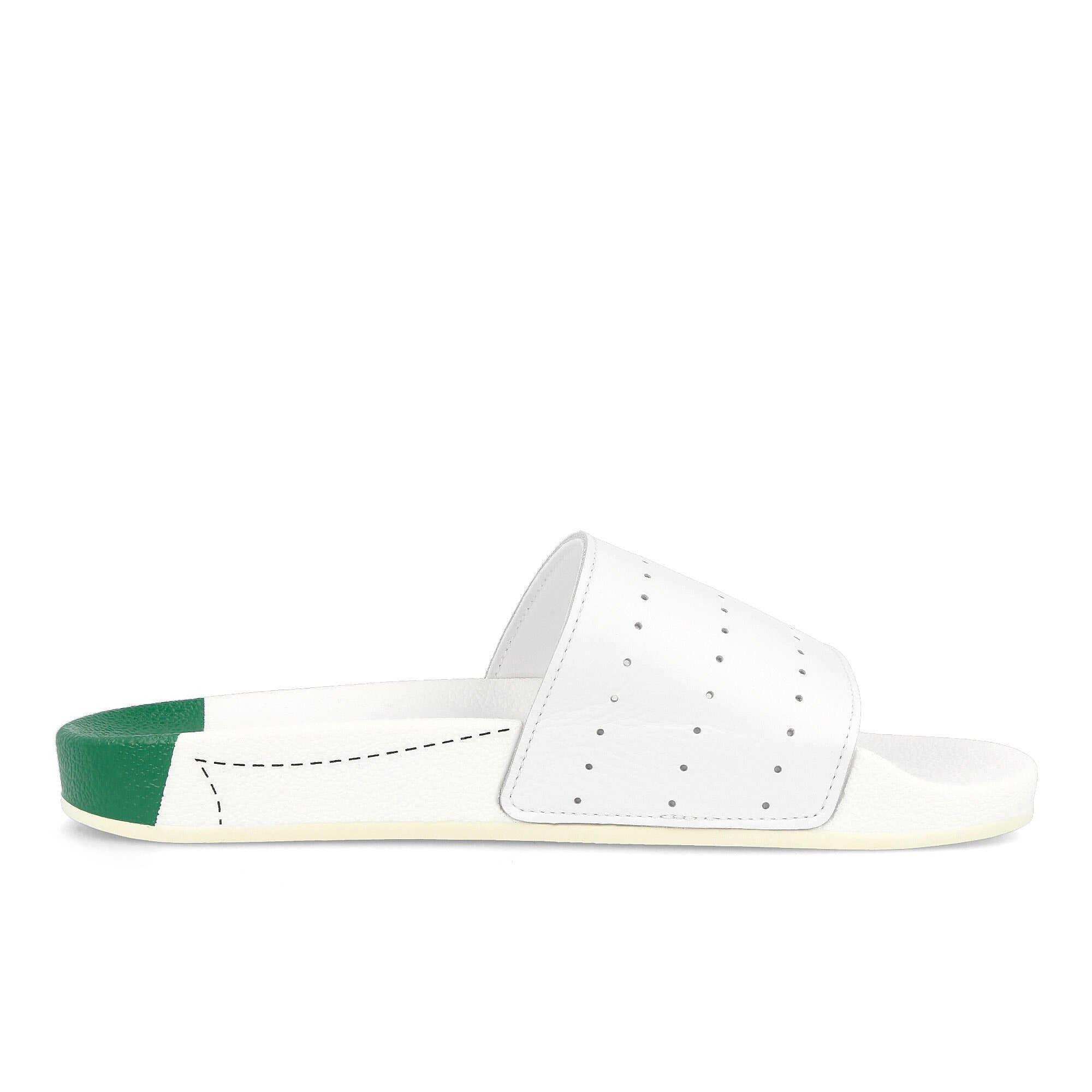 adidas adilette Footwear White-Green-Footwear White Slides, Sandals & Slippers Silhouette | Overkill