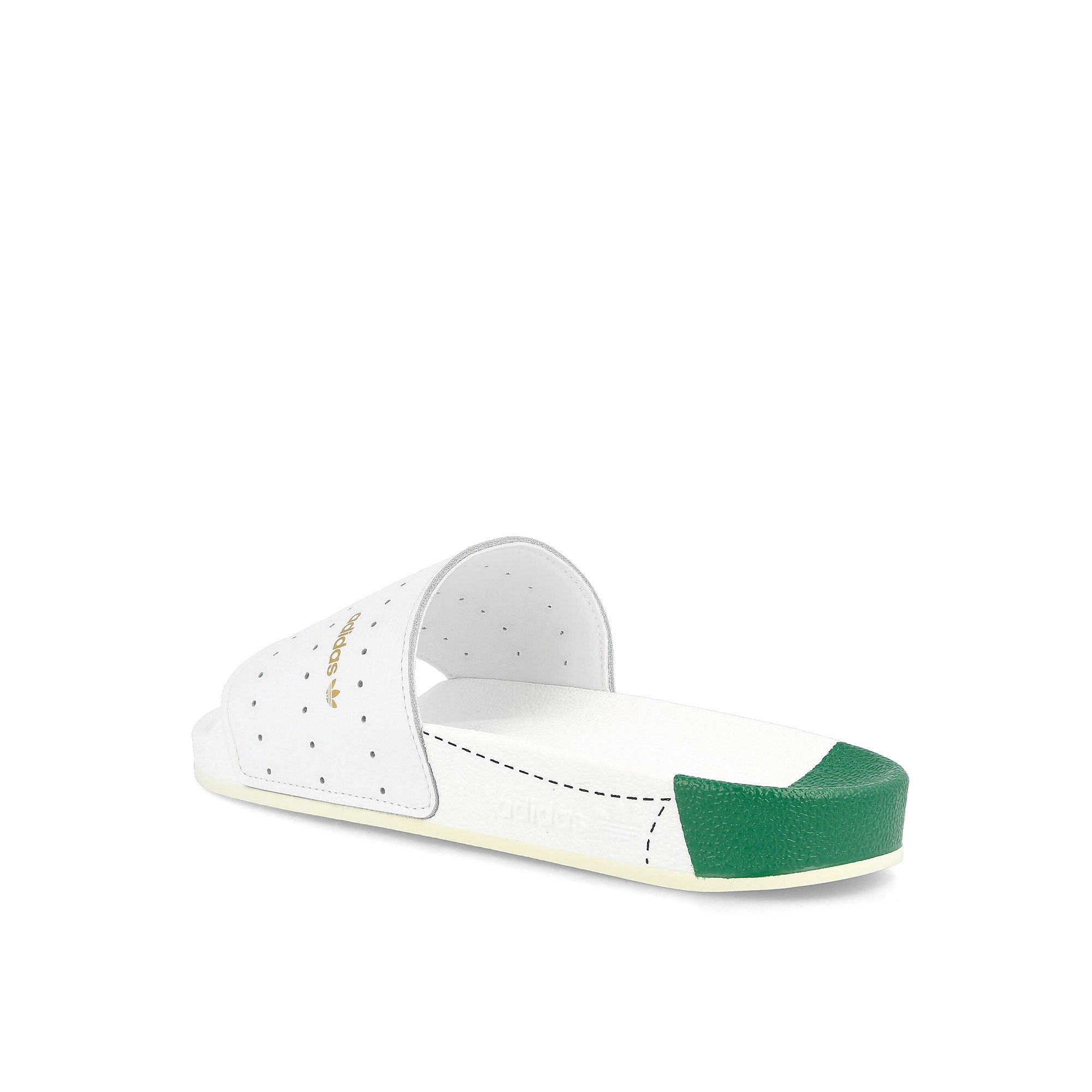 adidas adilette Footwear White-Green-Footwear White Slides, Sandals & Slippers Material | Overkill