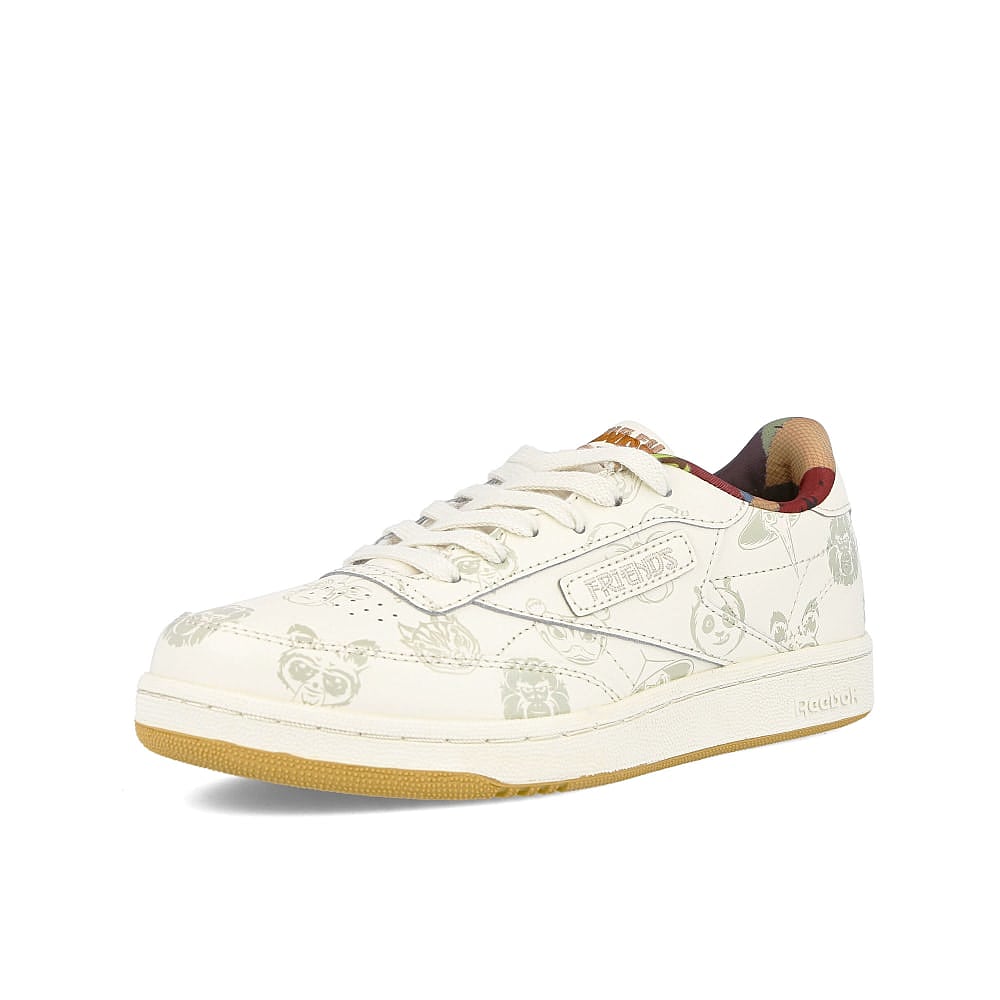 Reebok Kung Fu Panda x Reebok Club C 85 Junior Classic White-Paperwhite-Beige Sneakers Close Up | Overkill