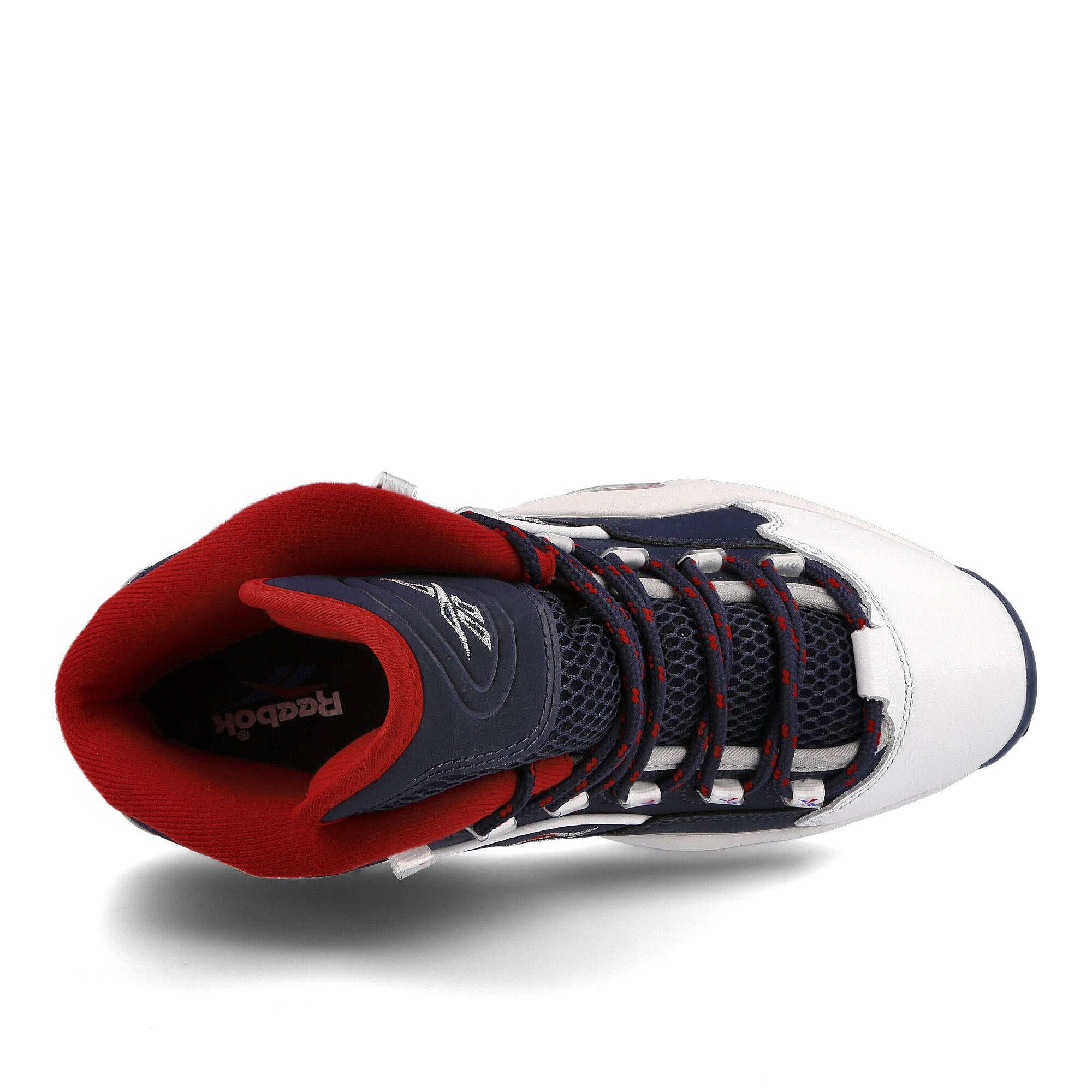 Reebok question mid Vector Navy-Footwear White-Vector Red Sneakers Detailfoto | Overkill