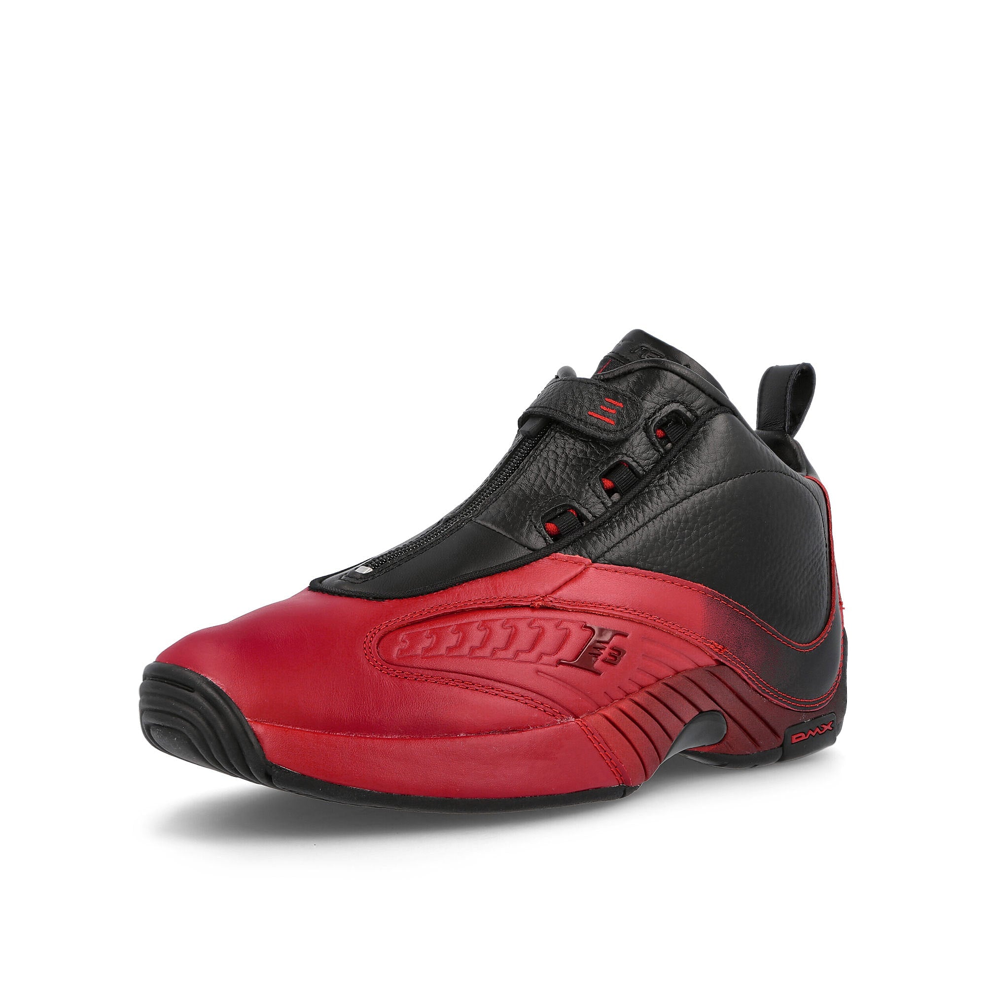 Reebok answer iv Black-Flash Red-Flash Red Sneakers Close Up | Overkill