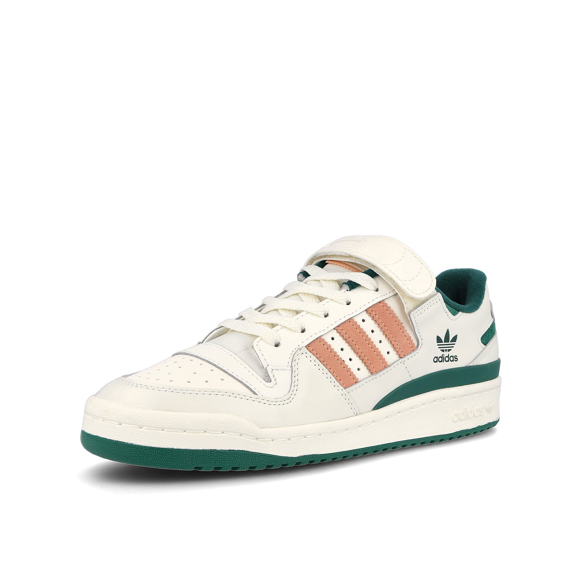 adidas forum 84 low Off White-Collegiante Green-Glow Pink Low Top Sneakers Close Up | Overkill