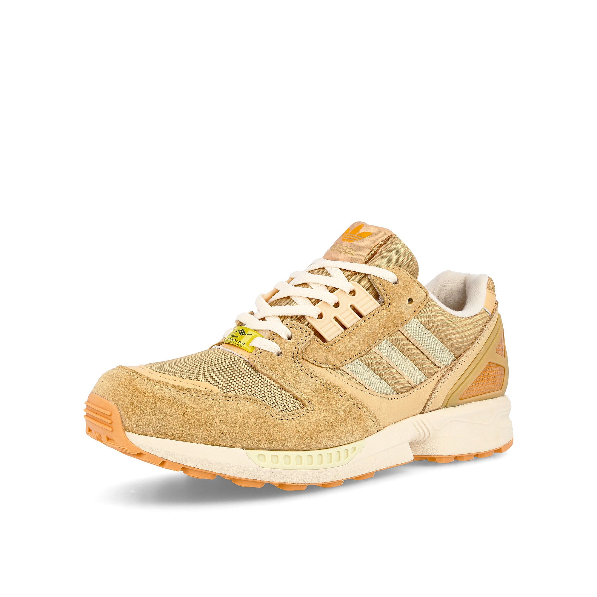adidas zx 8000 Hazy Beige-Sand-Halo Amber Sneakers Close Up | Overkill