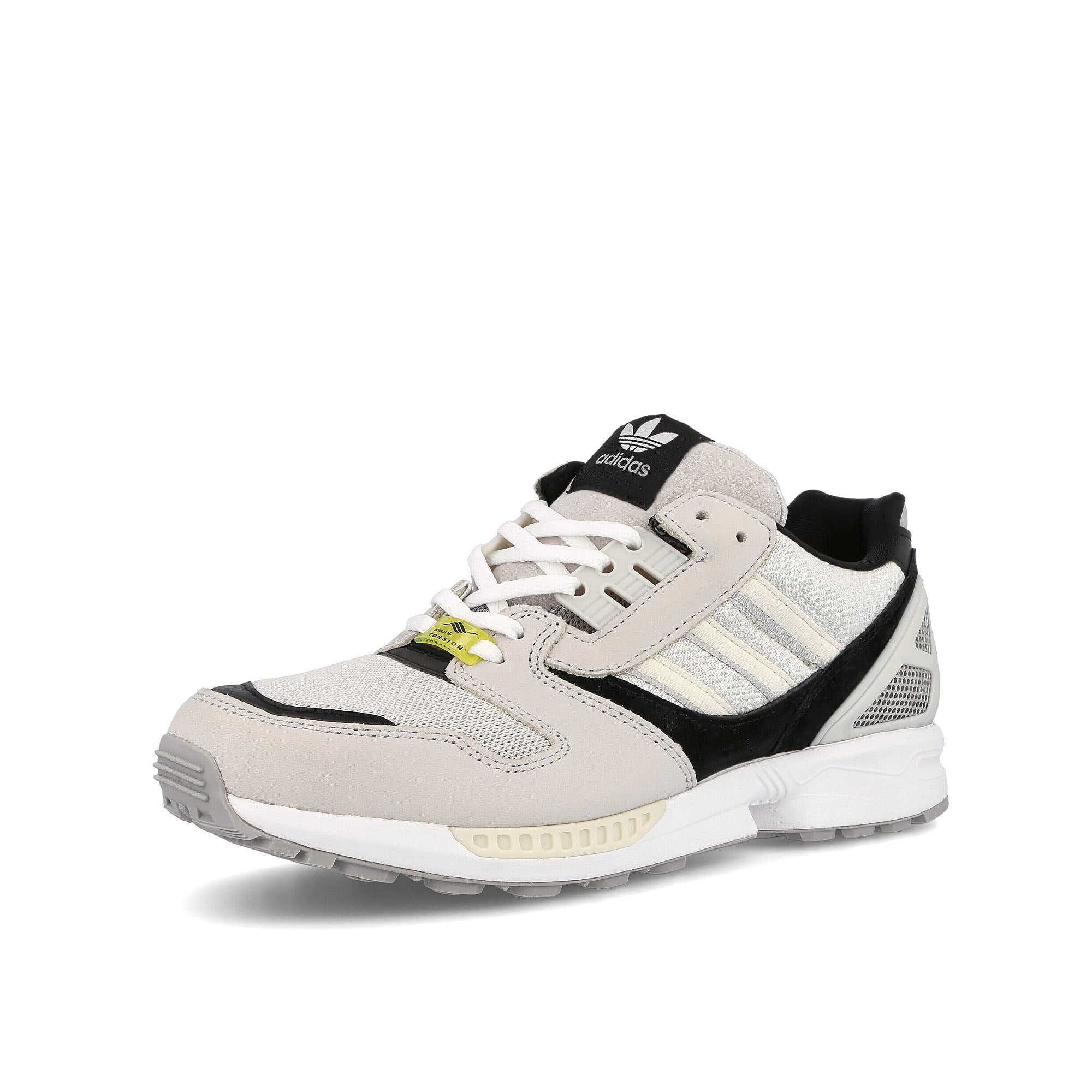 adidas zx 8000 Crystal White-Chalk White-Core Black Sneakers Close Up | Overkill