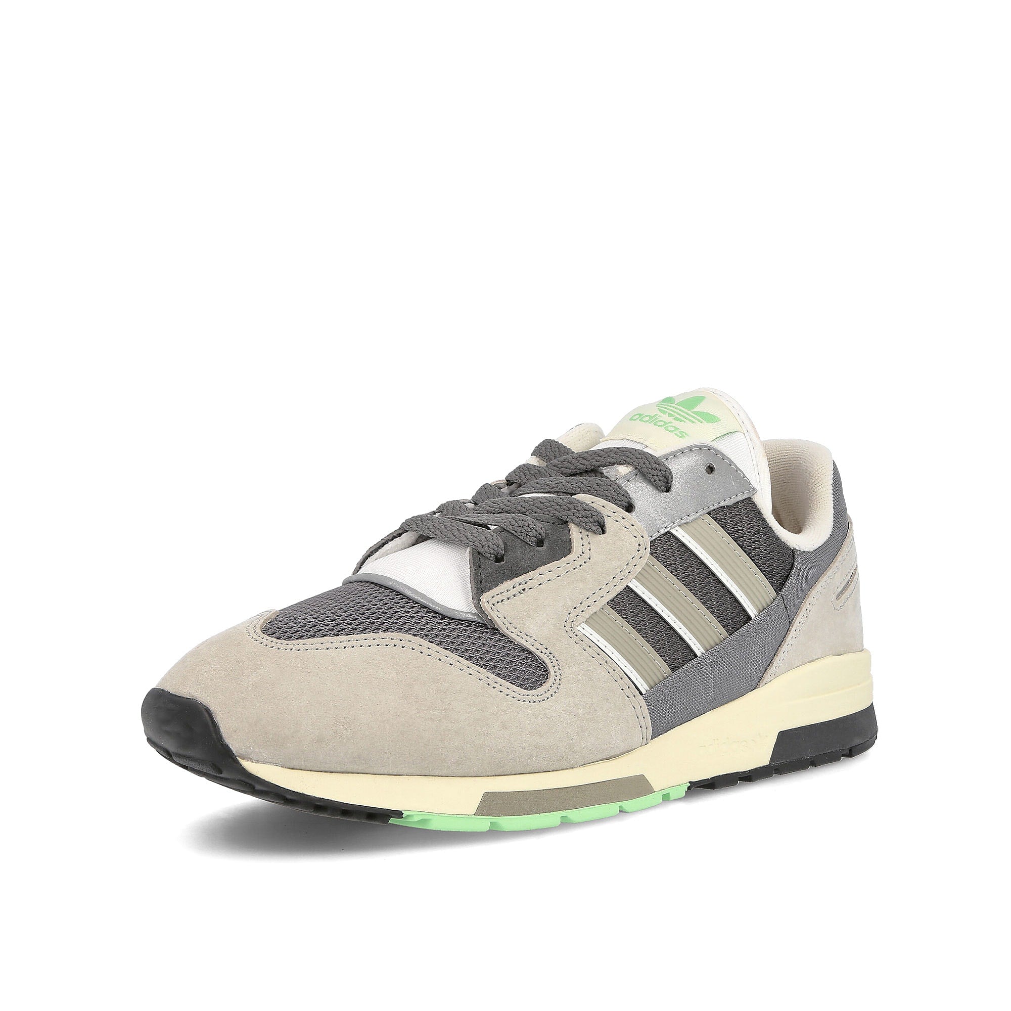 adidas zx 420 Grey Six-Sesame-Cream White Sneakers Close Up | Overkill